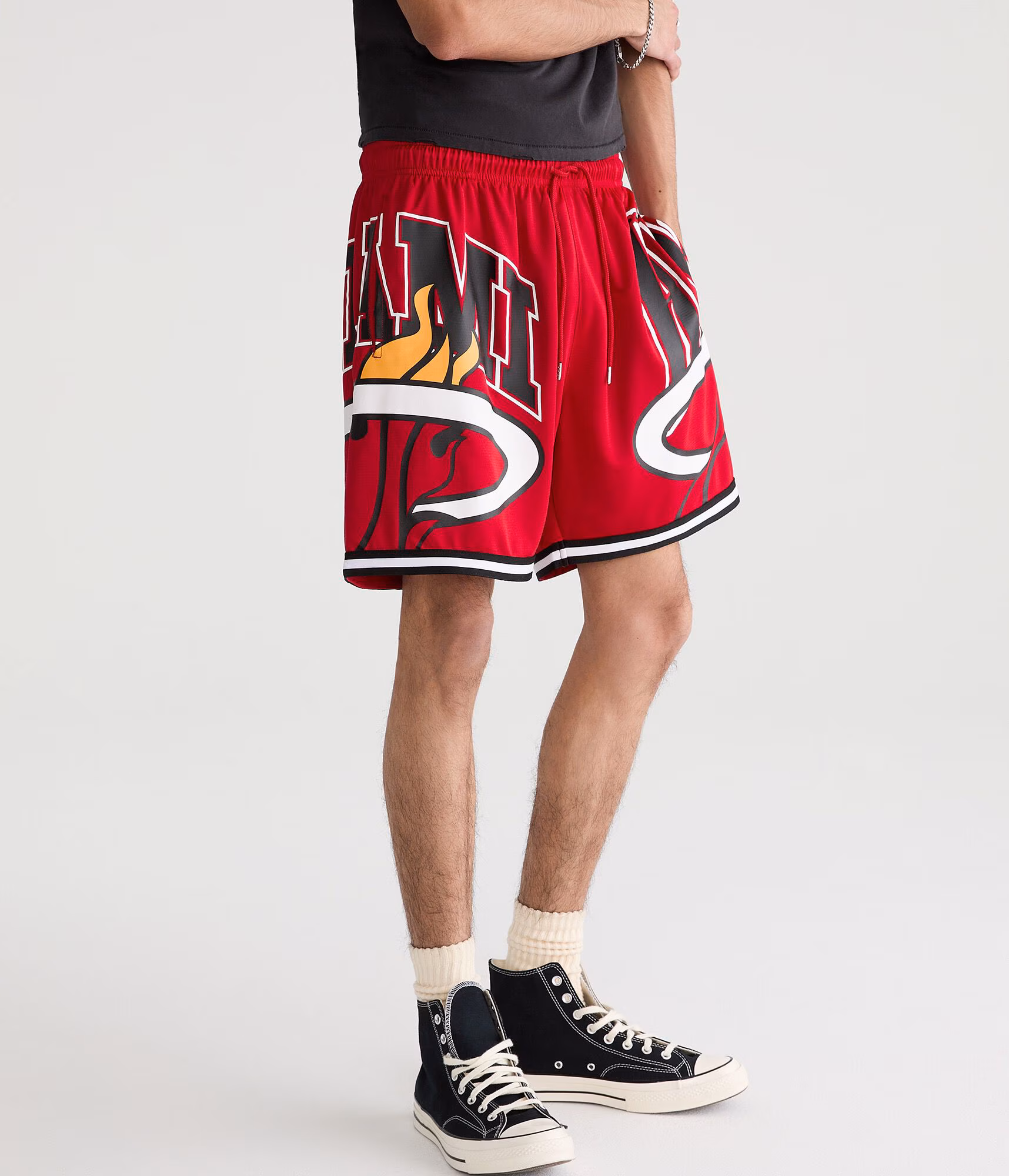 Miami Heat Mesh Shorts red