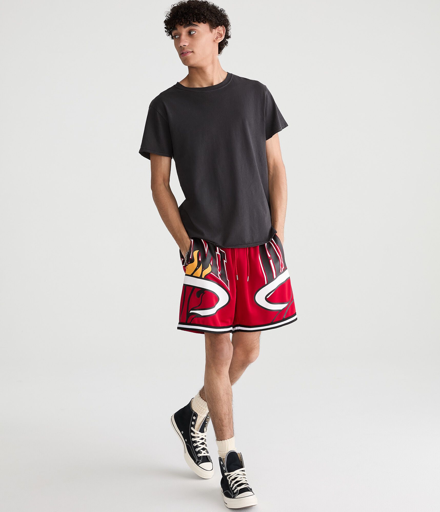 Miami Heat Mesh Shorts red