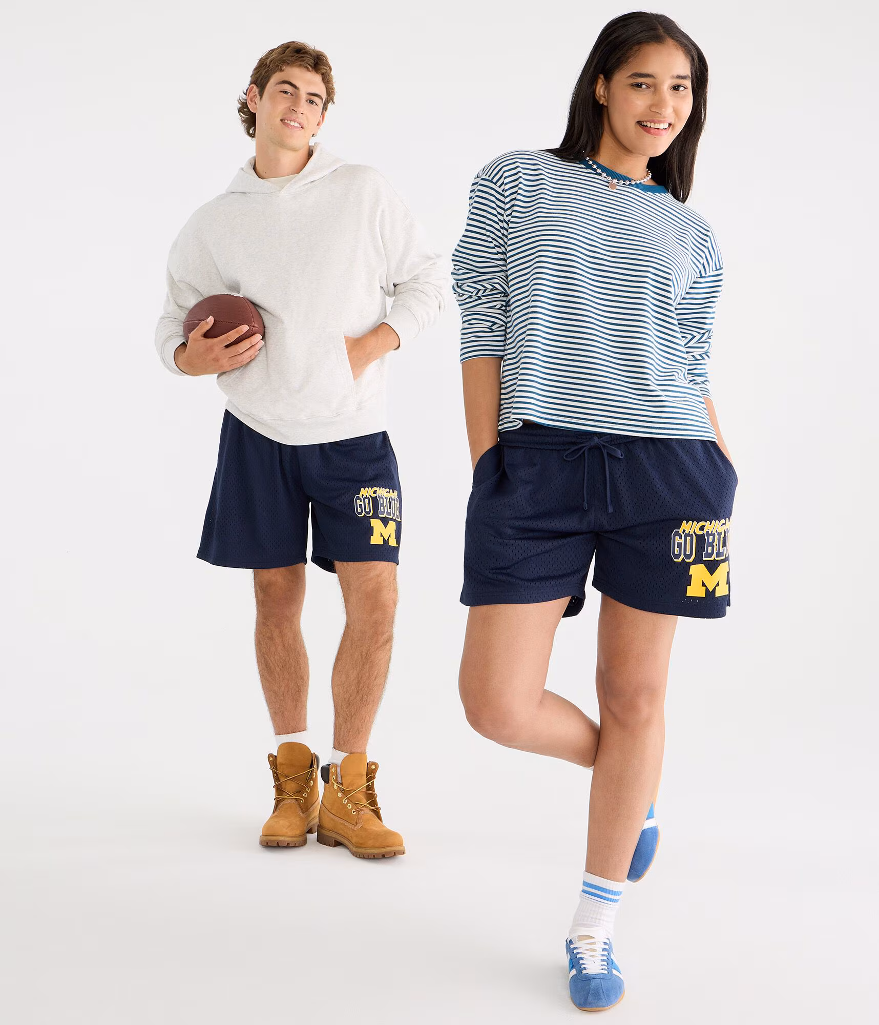 Michigan Wolverines Mesh Shorts navy