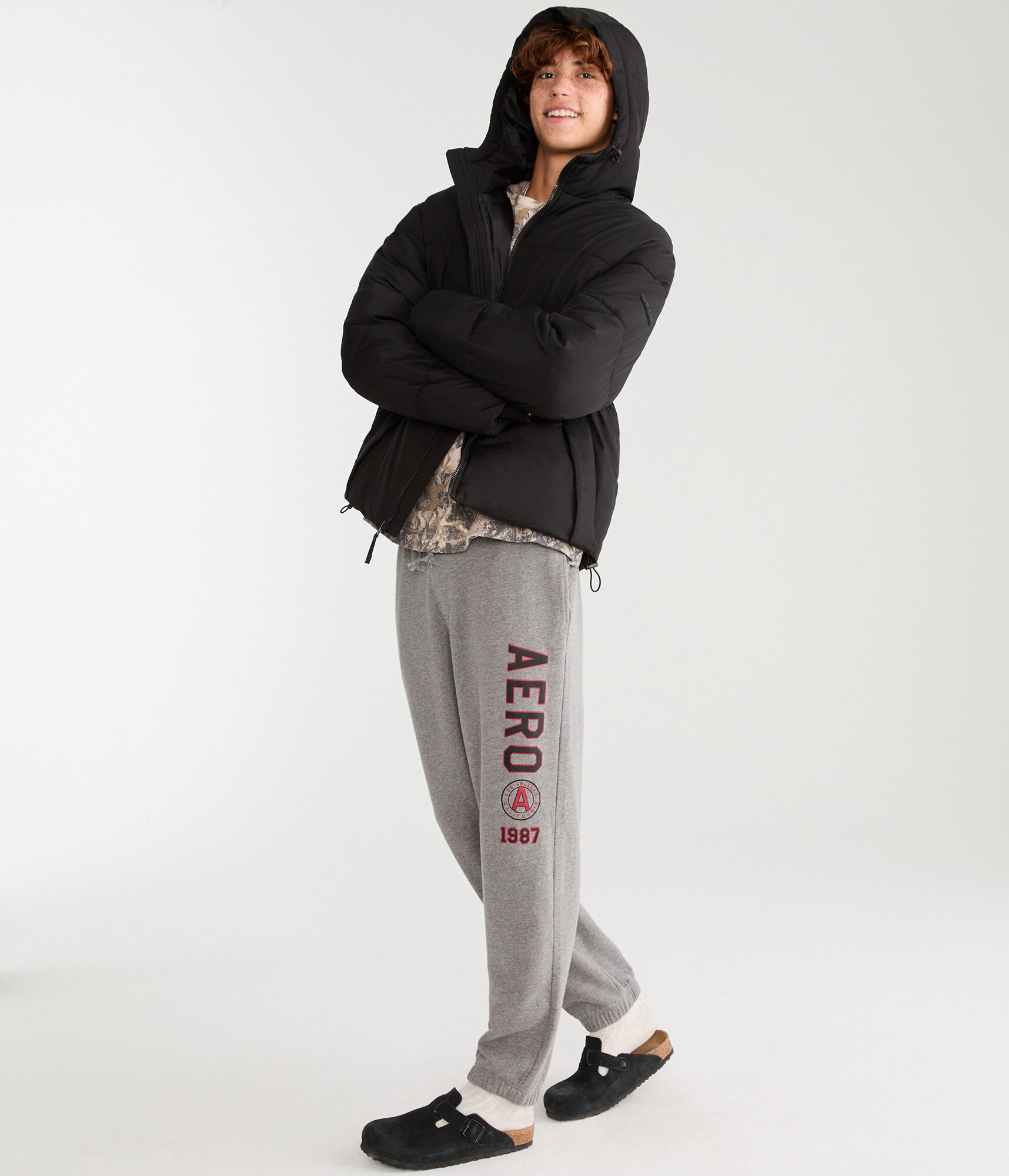 Aero 1987 Jogger Sweatpants med hthr grey