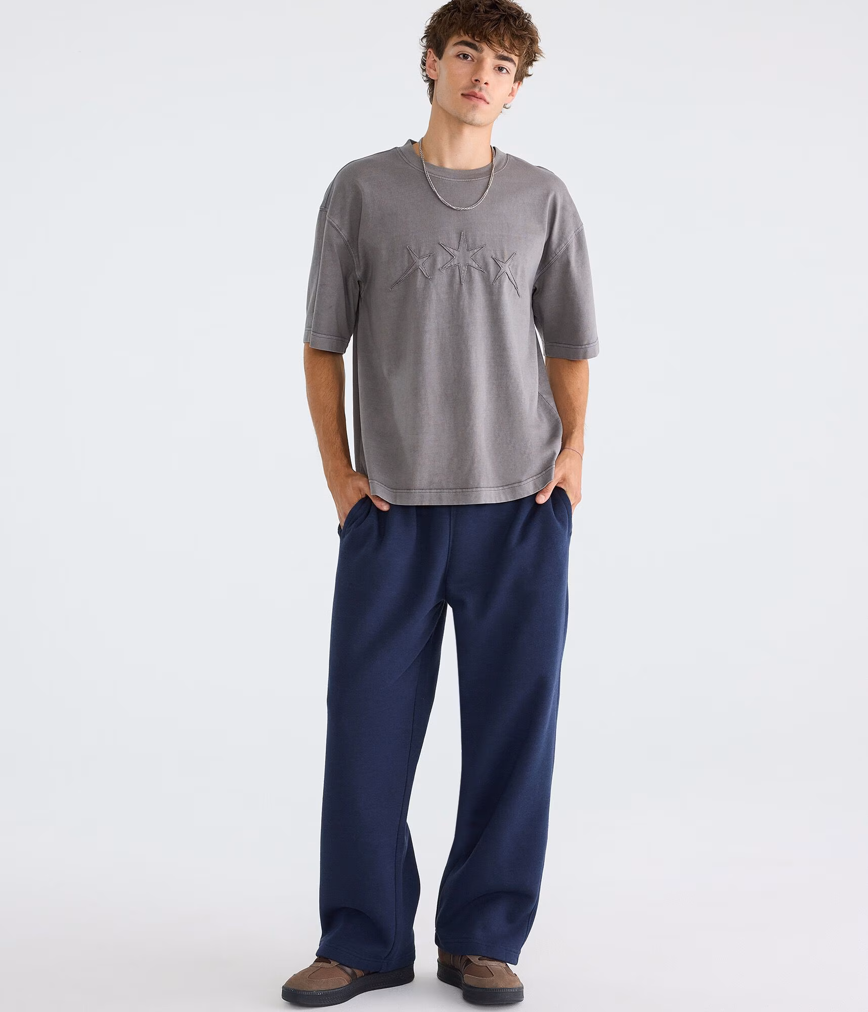 Cloud Soft Washed Baggy Sweatpants cadet navy