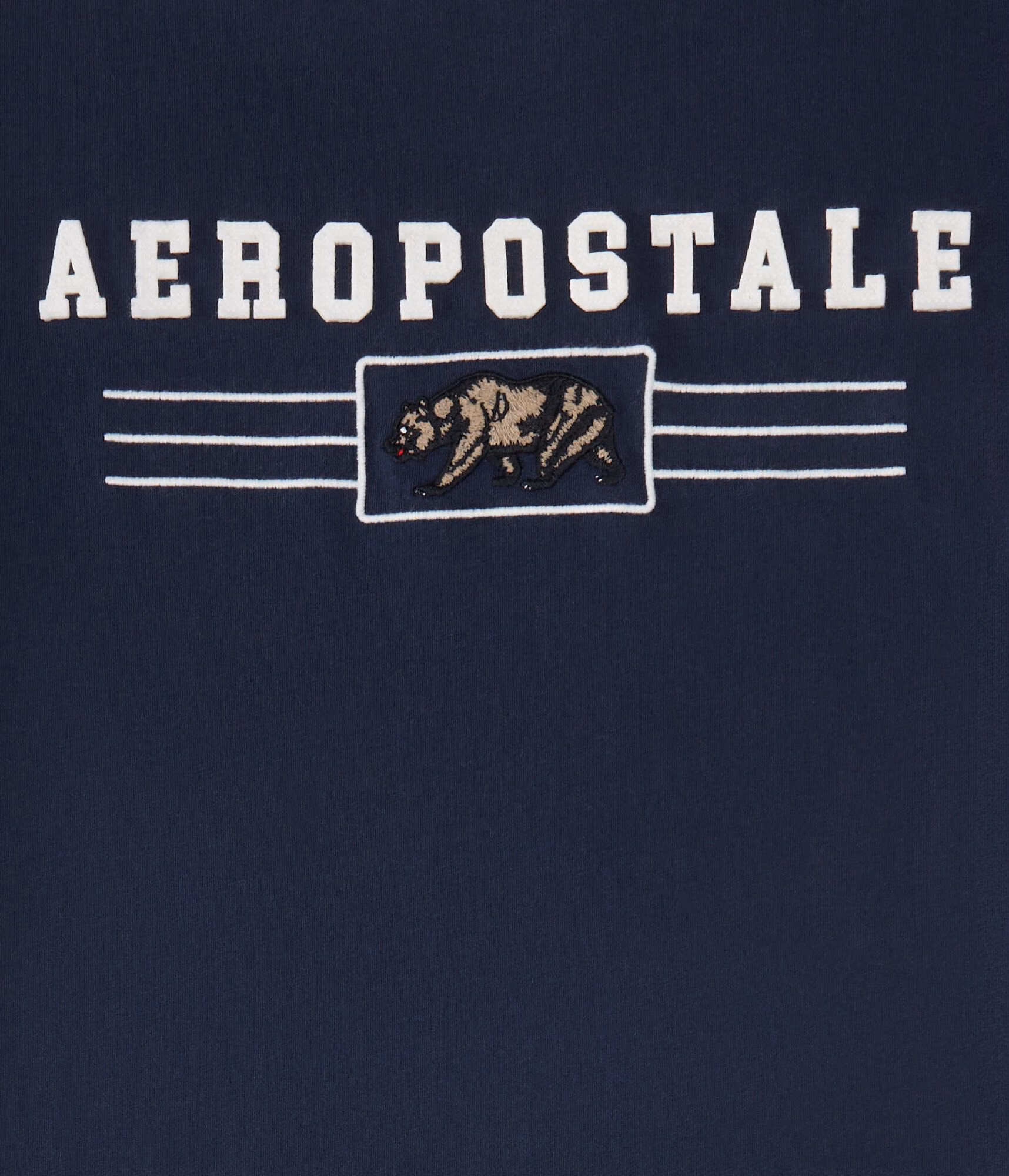 Aeropostale Bear Appliqué Graphic Tee victoria navy