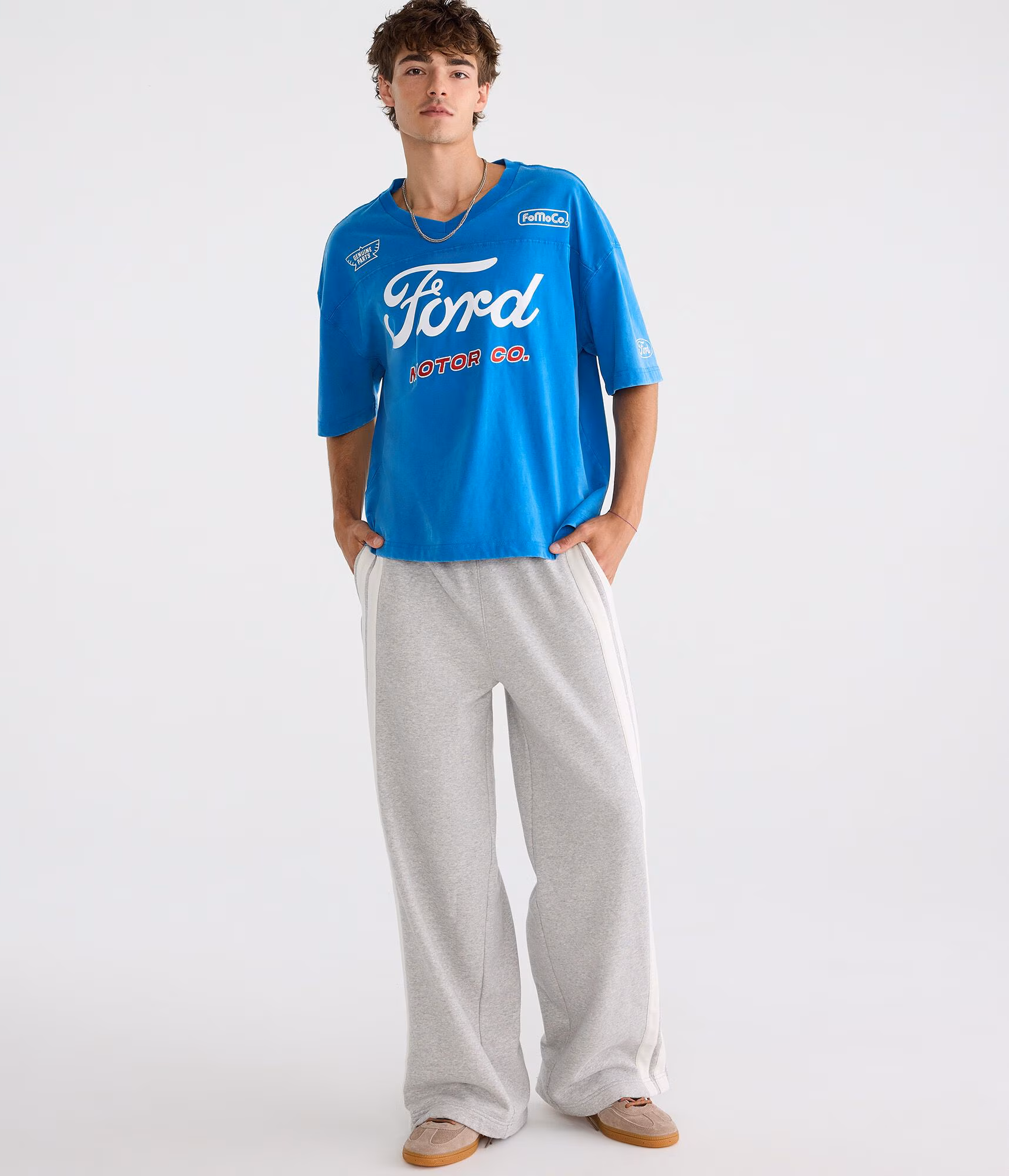 Cloud Soft Striped Super Baggy Sweatpants light heather grey