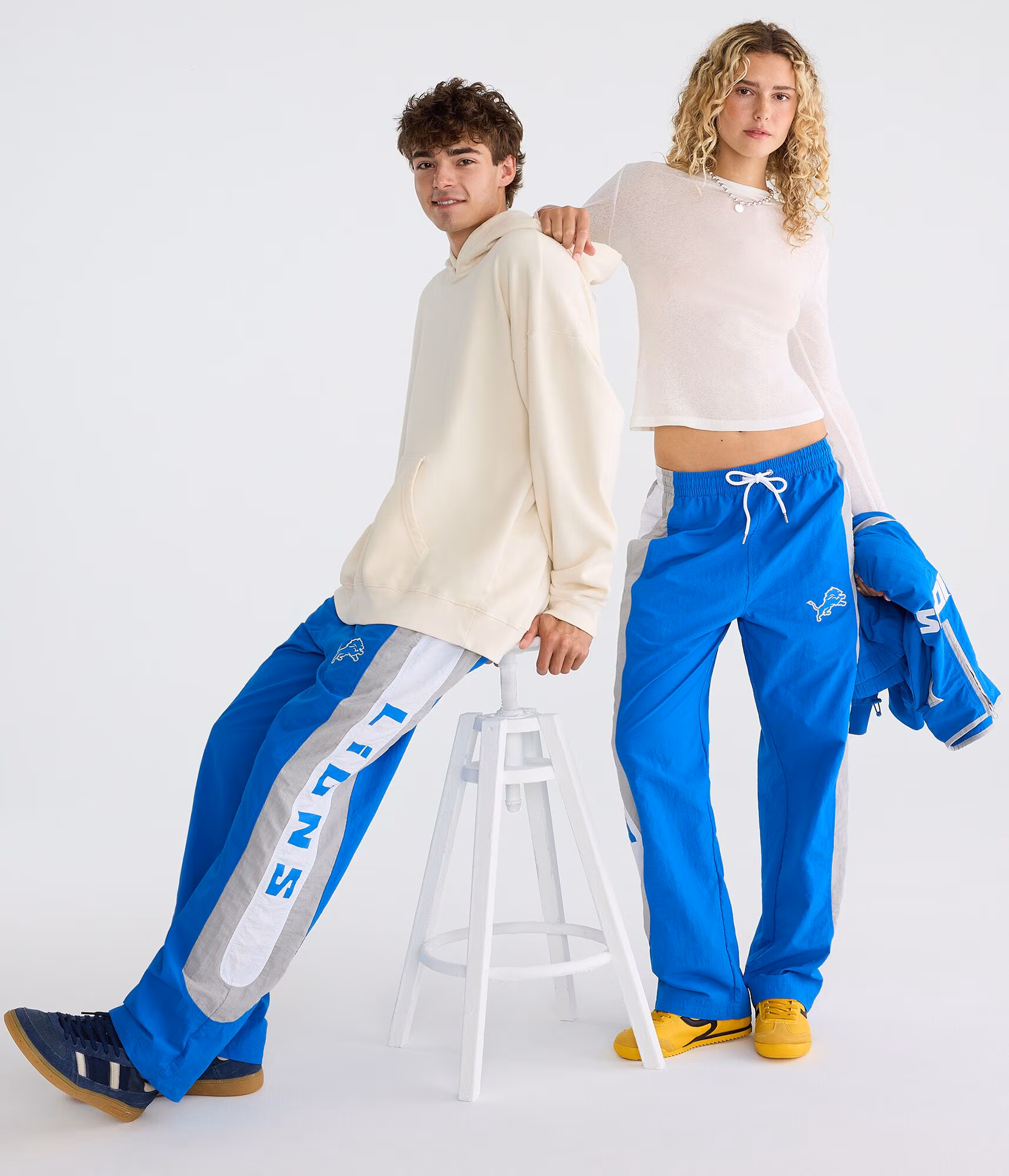 Detroit Lions Nylon Track Pants blue