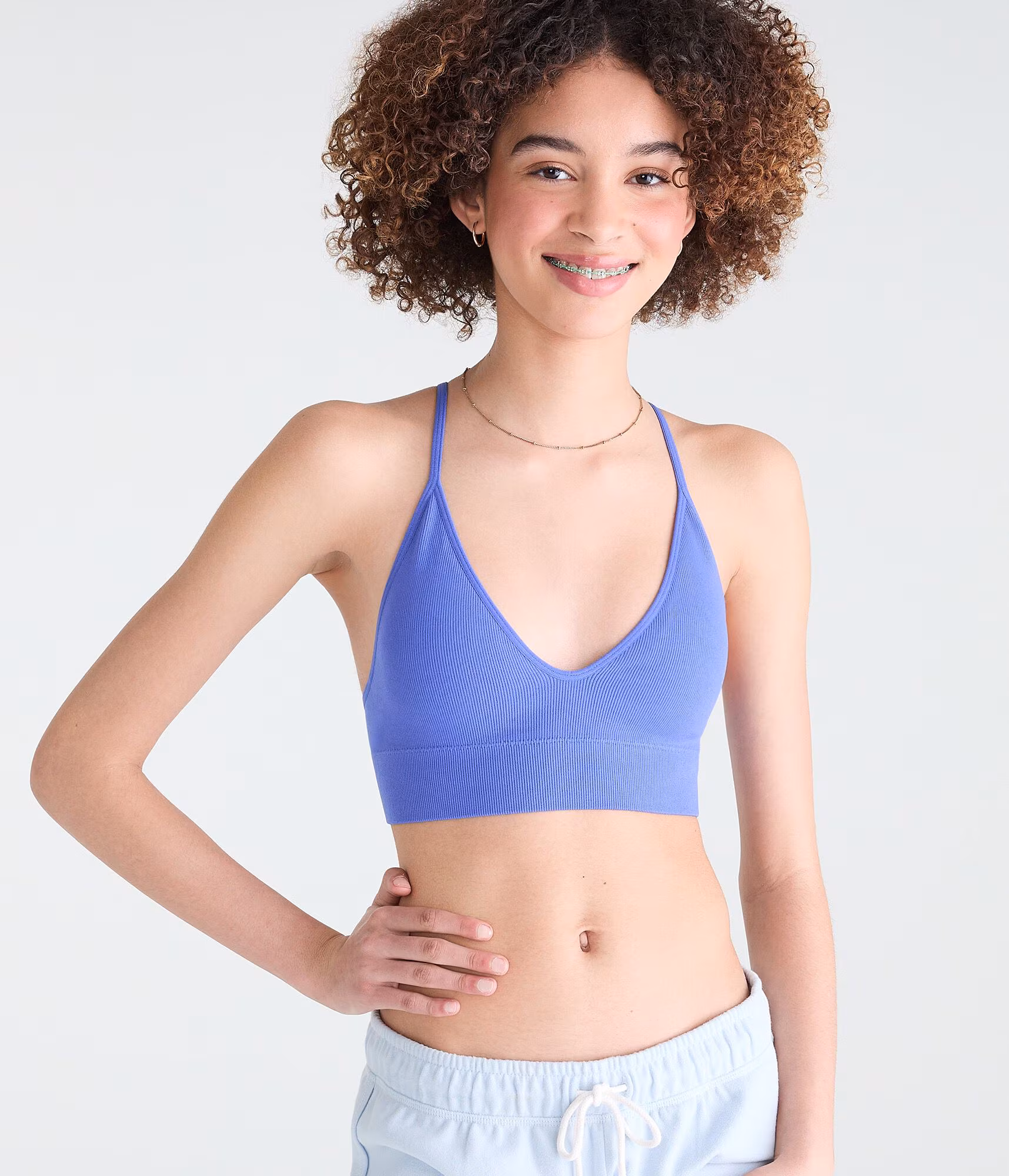 Seamless Convertible Plunge Bralette cottage blue