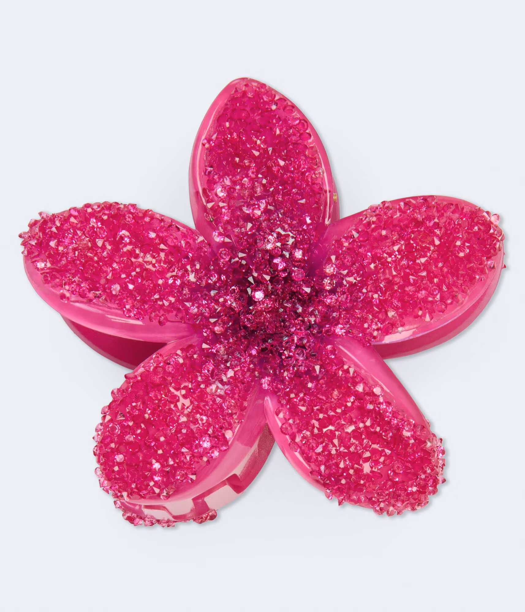 Crystal Flower Claw Hair Clip pink