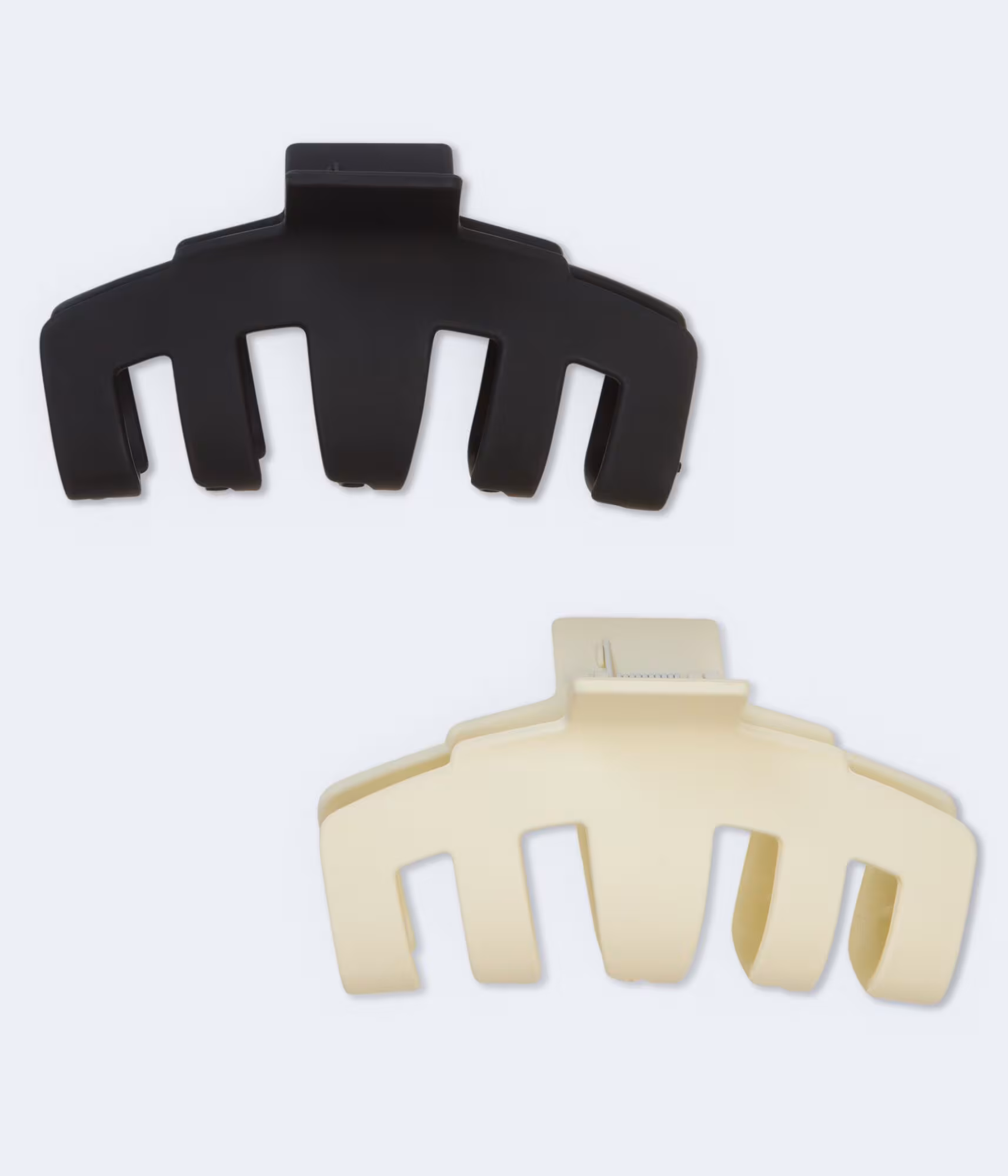 Matte Chunky Claw Hair Clip 2-Pack multi