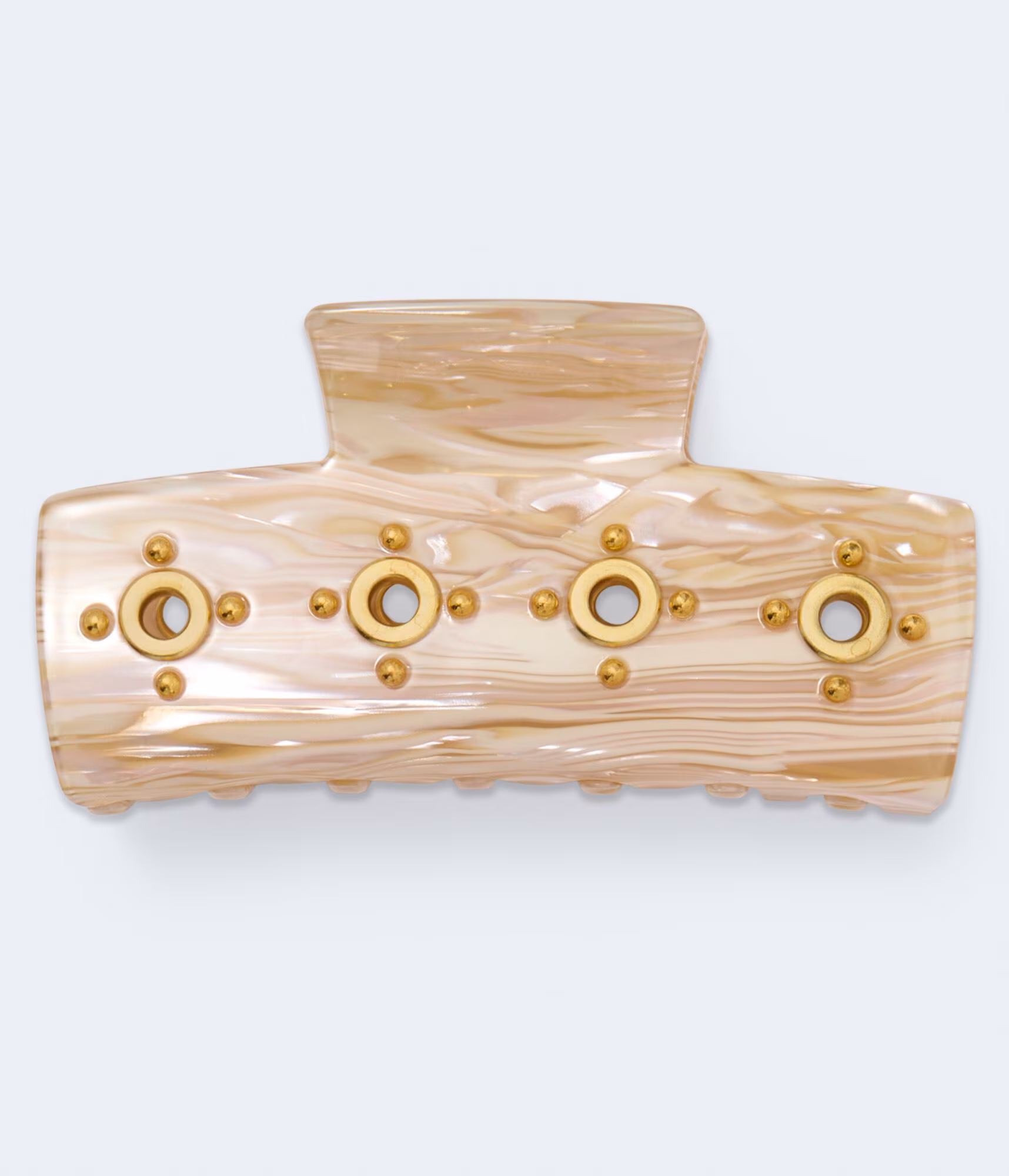 Marbled Grommet Rectangle Claw Hair Clip multi