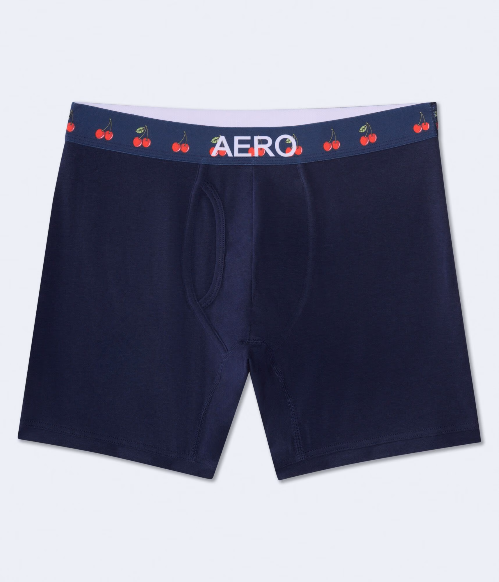 Cherry Waistband 6" Boxer Brief cadet navy