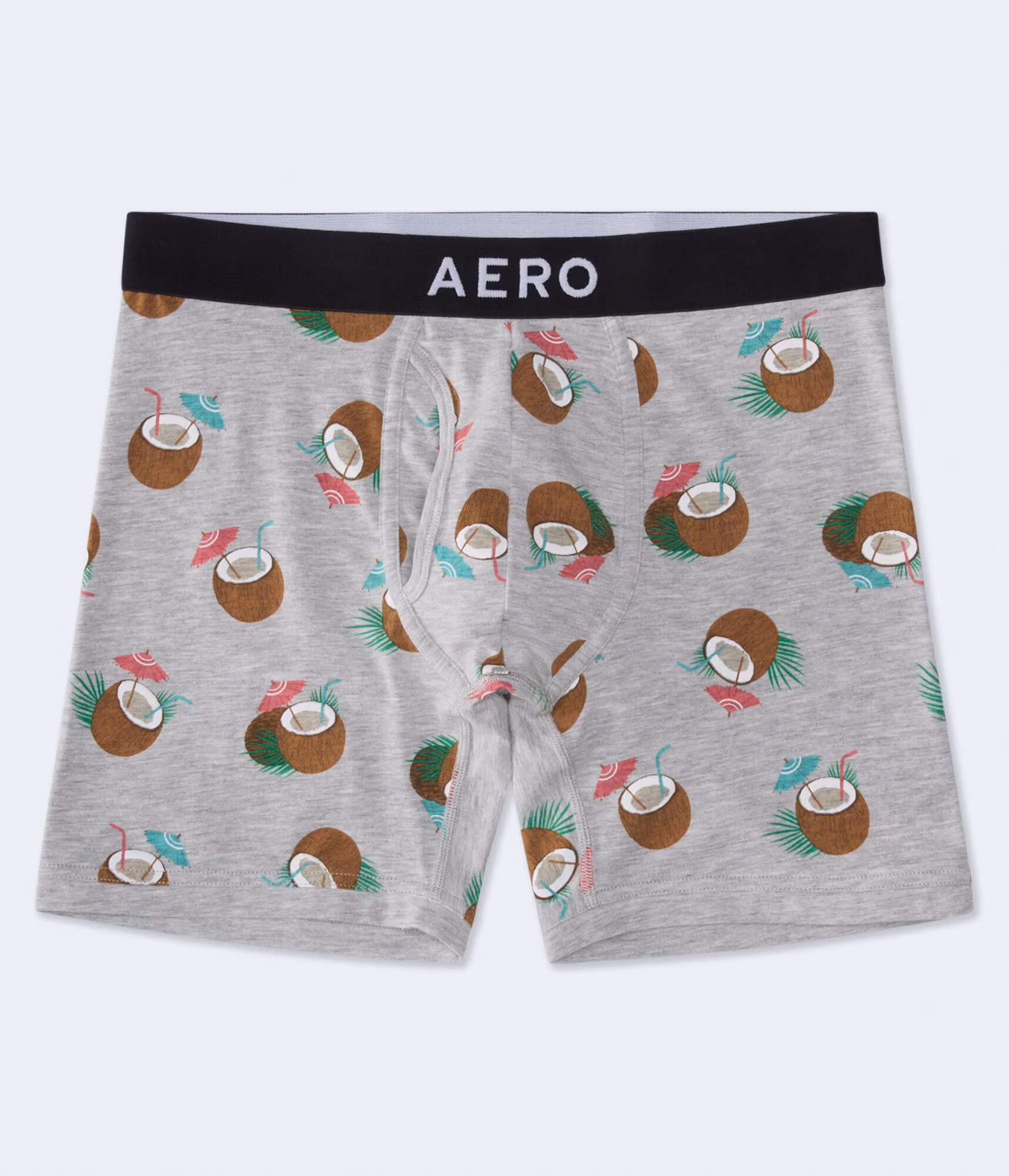 Coconut Drink 6" Boxer Brief light heather grey
