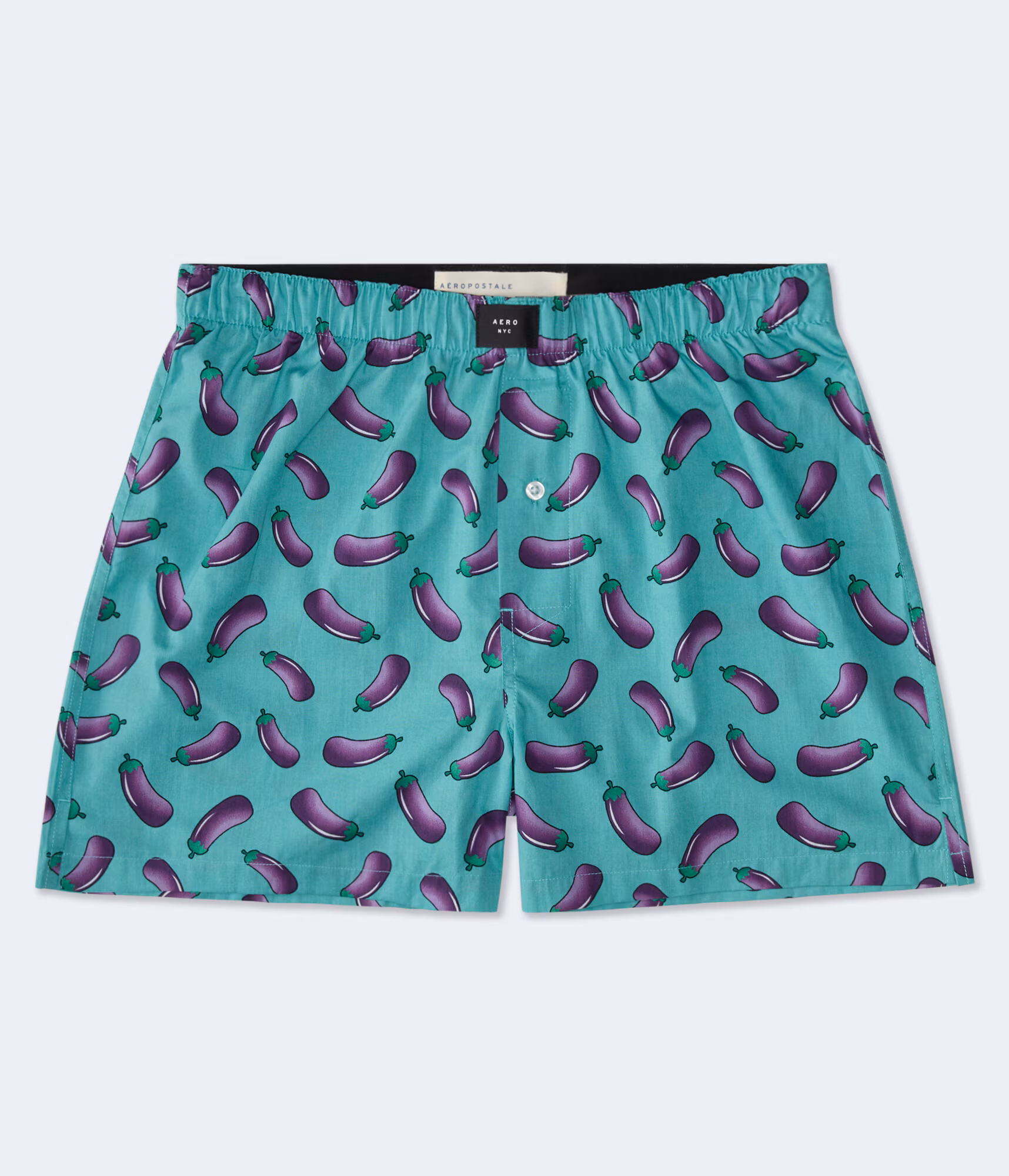 Eggplant Woven Boxers nile blue