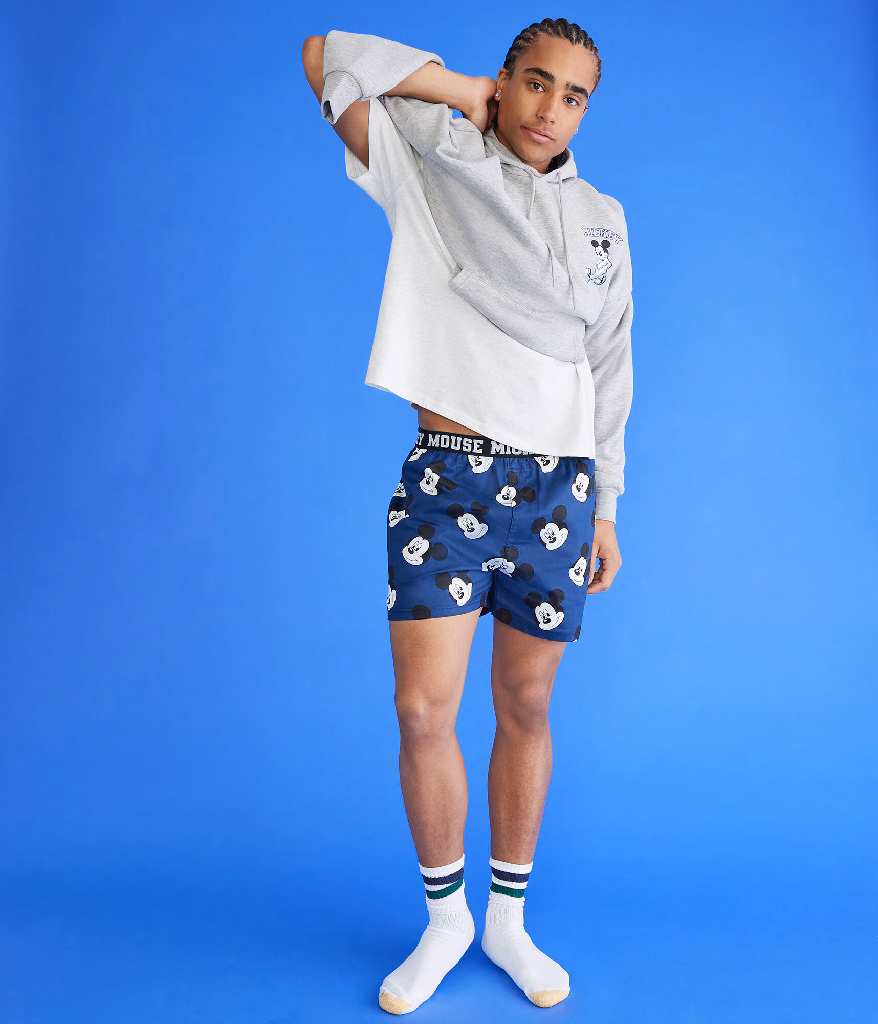 Mickey & Friends - Aero Mickey Mouse 4" Woven Boxers navy