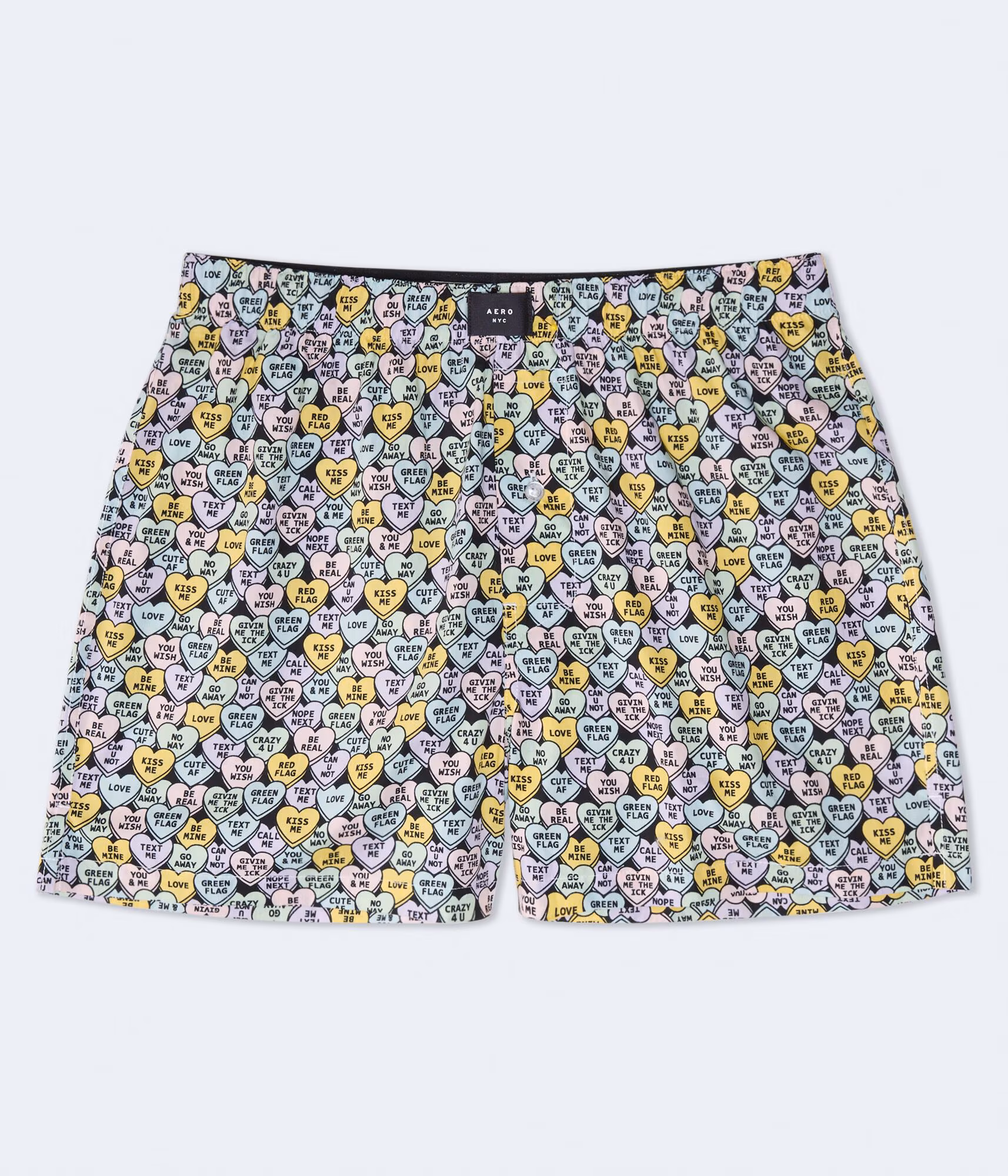 Candy Hearts 4" Woven Boxers black fox