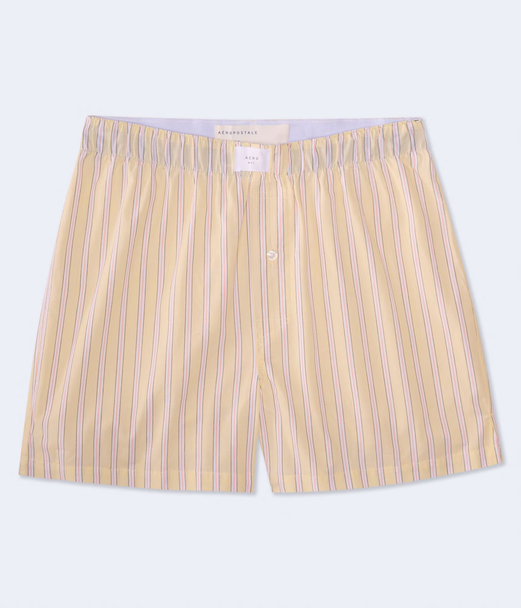 Banker Stripe 4" Woven Boxers sweet corn