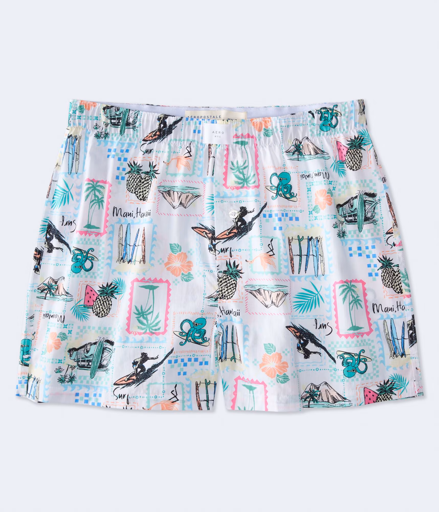 Maui Surfing 4" Woven Boxers bleach