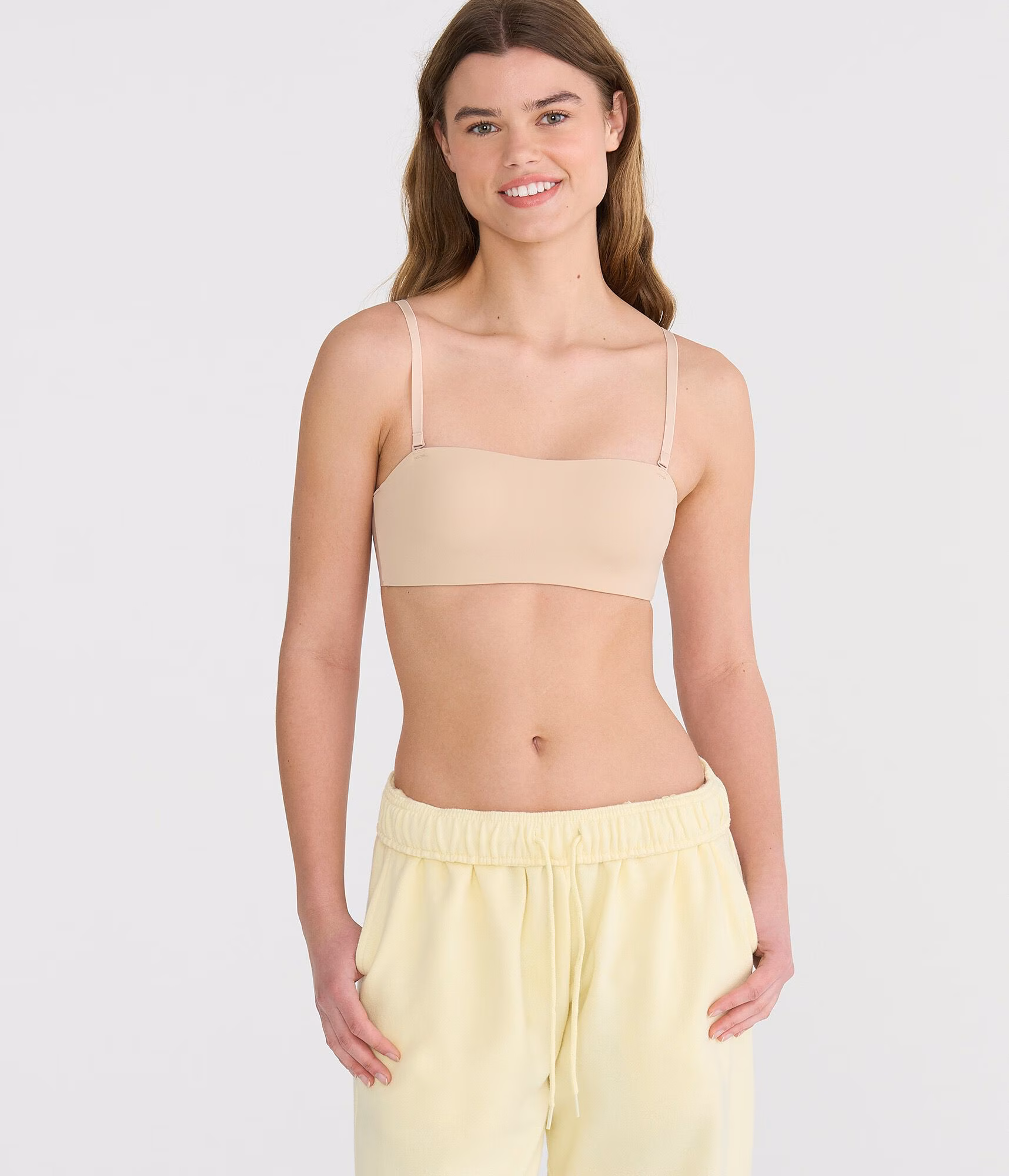 Buttery Soft Bandeau Bra hazelwood
