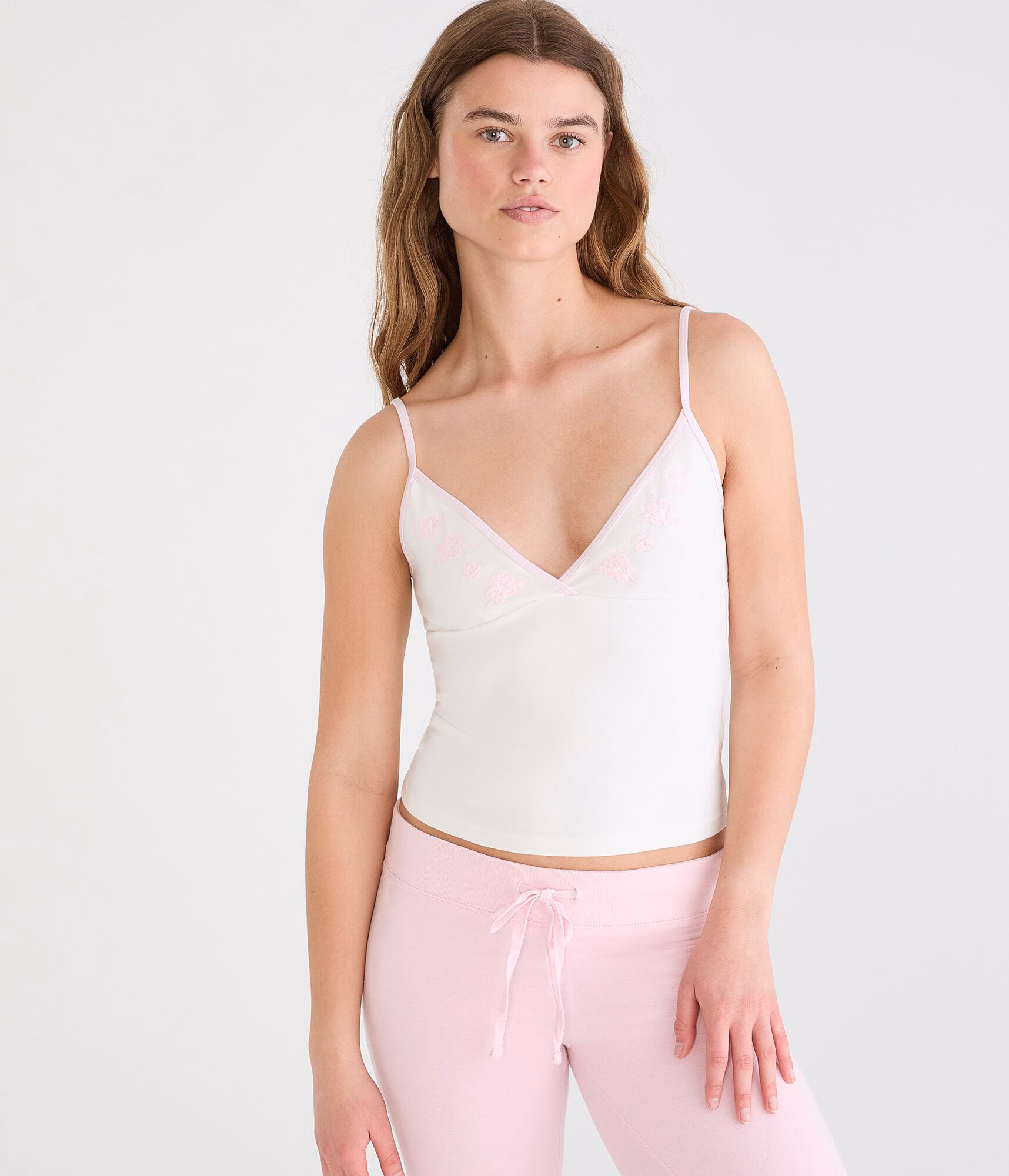 Floral Crisscross Sleep Cami cream