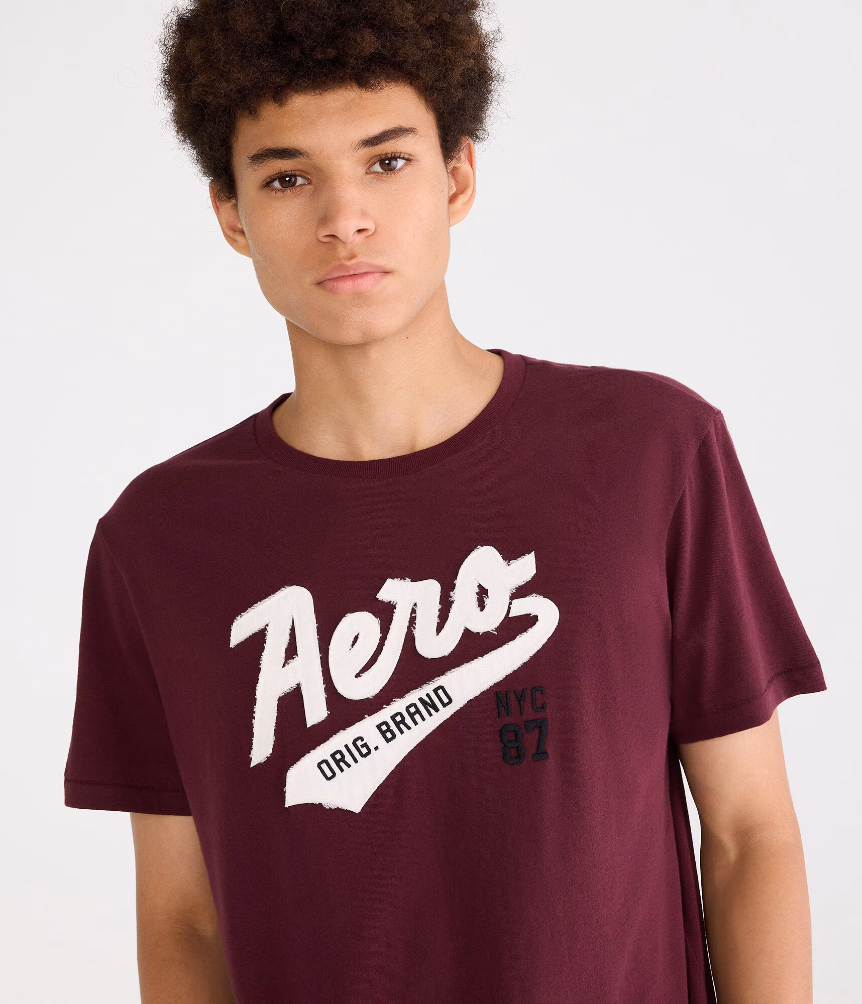 Aero Original Brand Appliqué Graphic Tee dark purple