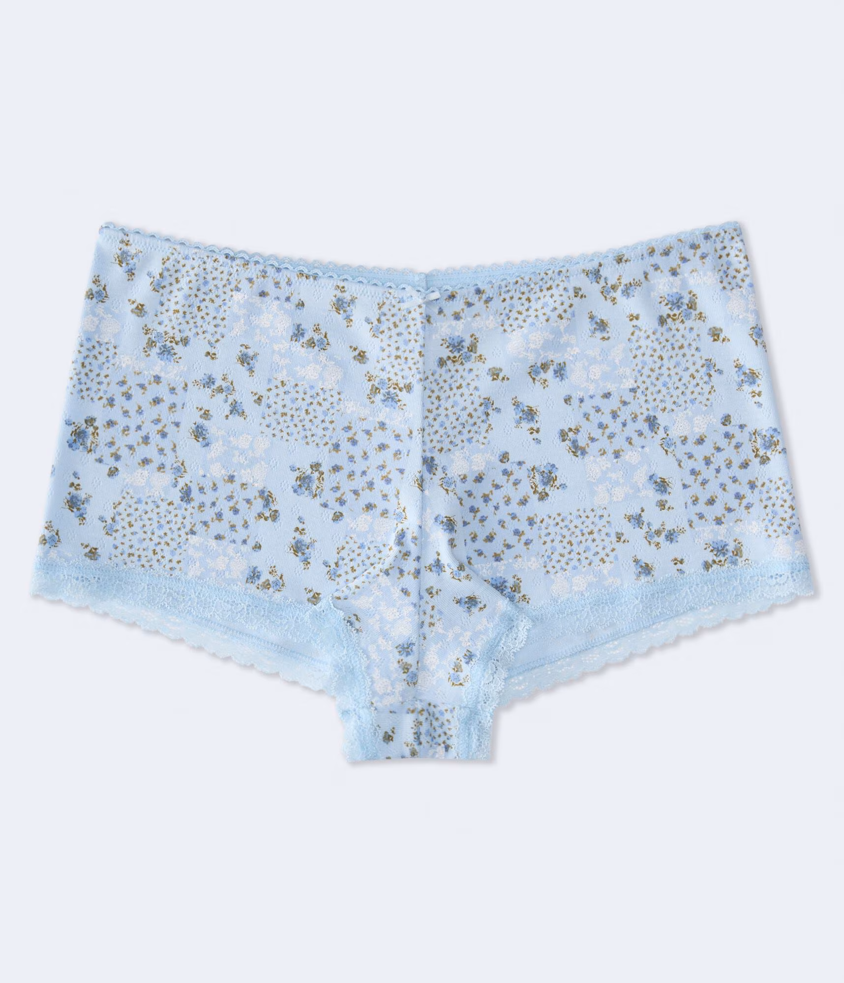 Floral Pointelle Mini Boxer cascade coast