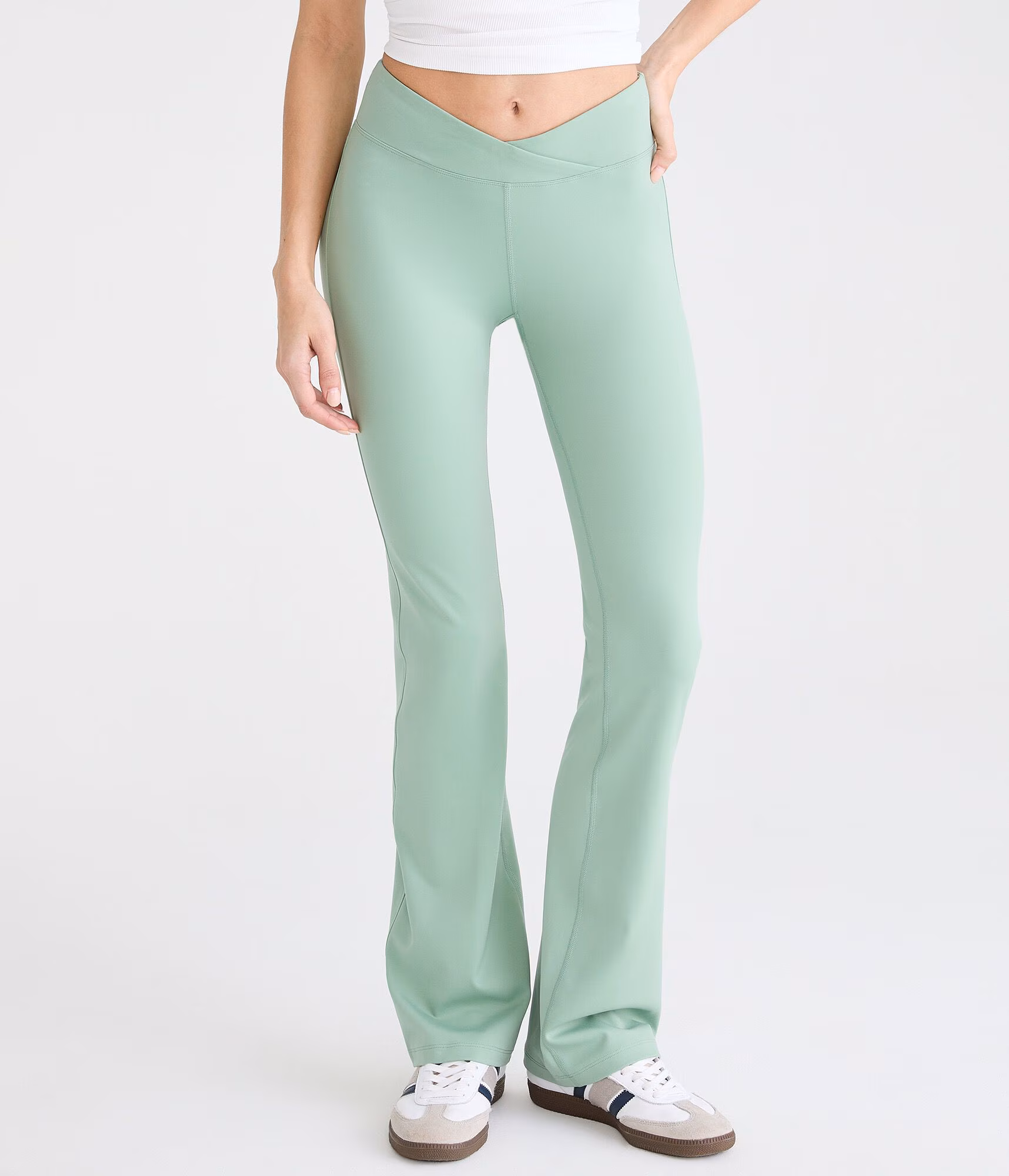 Buttery Soft Low-Rise Crossover Bootcut Leggings green bay