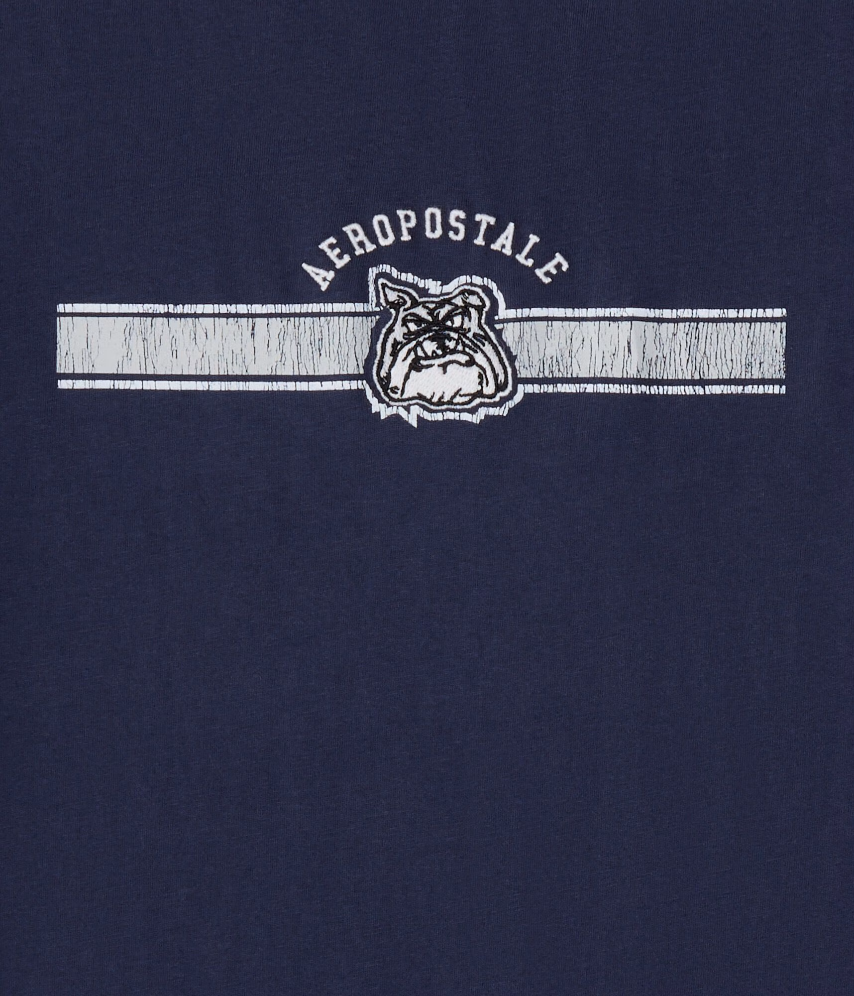 Aeropostale Bulldog Appliqué Graphic Tee victoria navy
