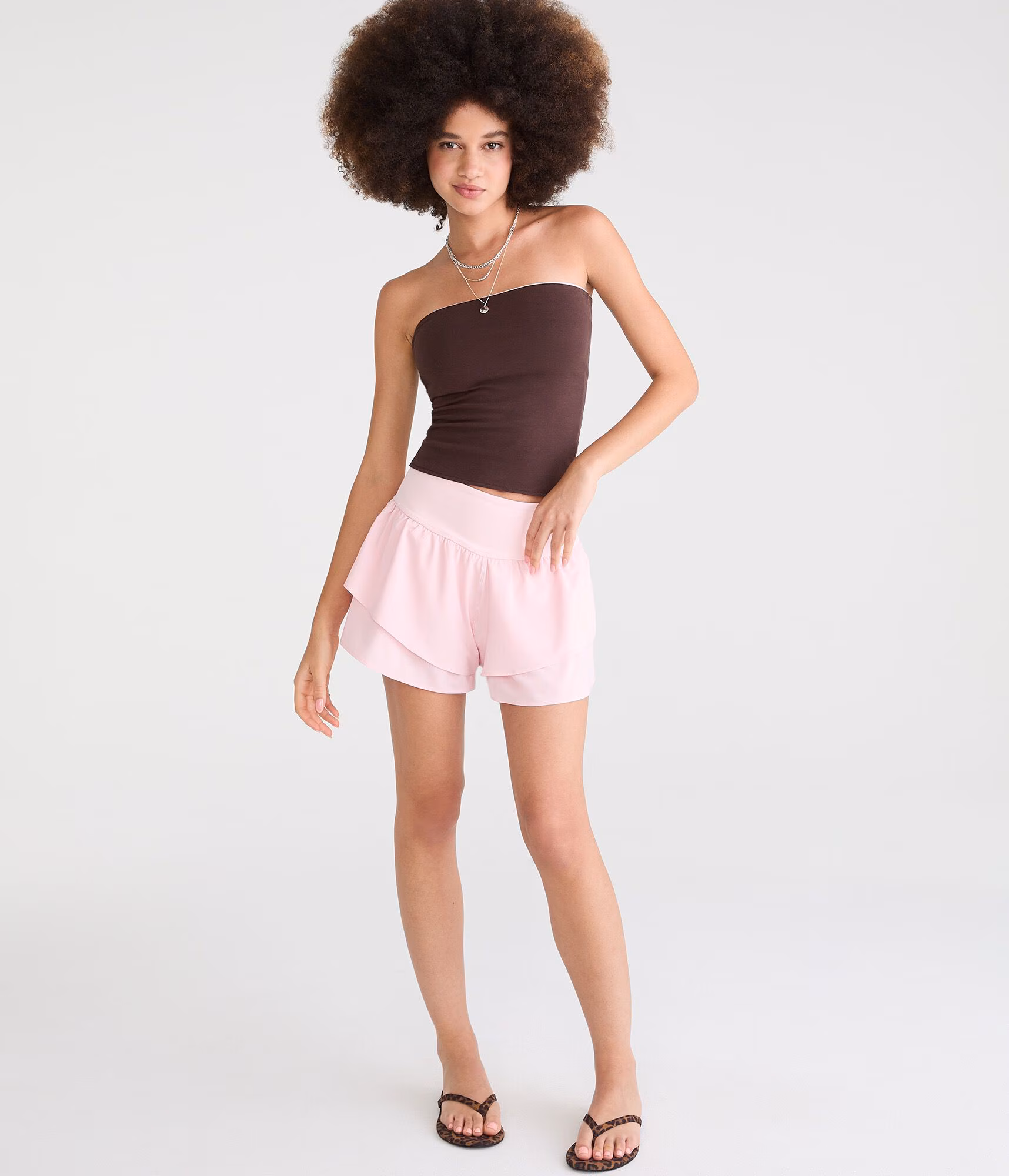Buttery Soft High-Rise Flutter Shorts mermaid pink