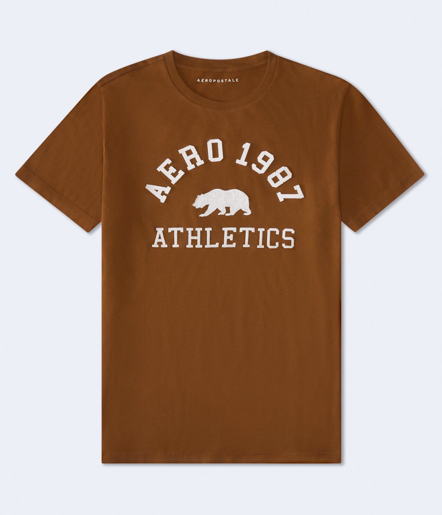 Aero Athletics Bear Appliqué Graphic Tee medium brown