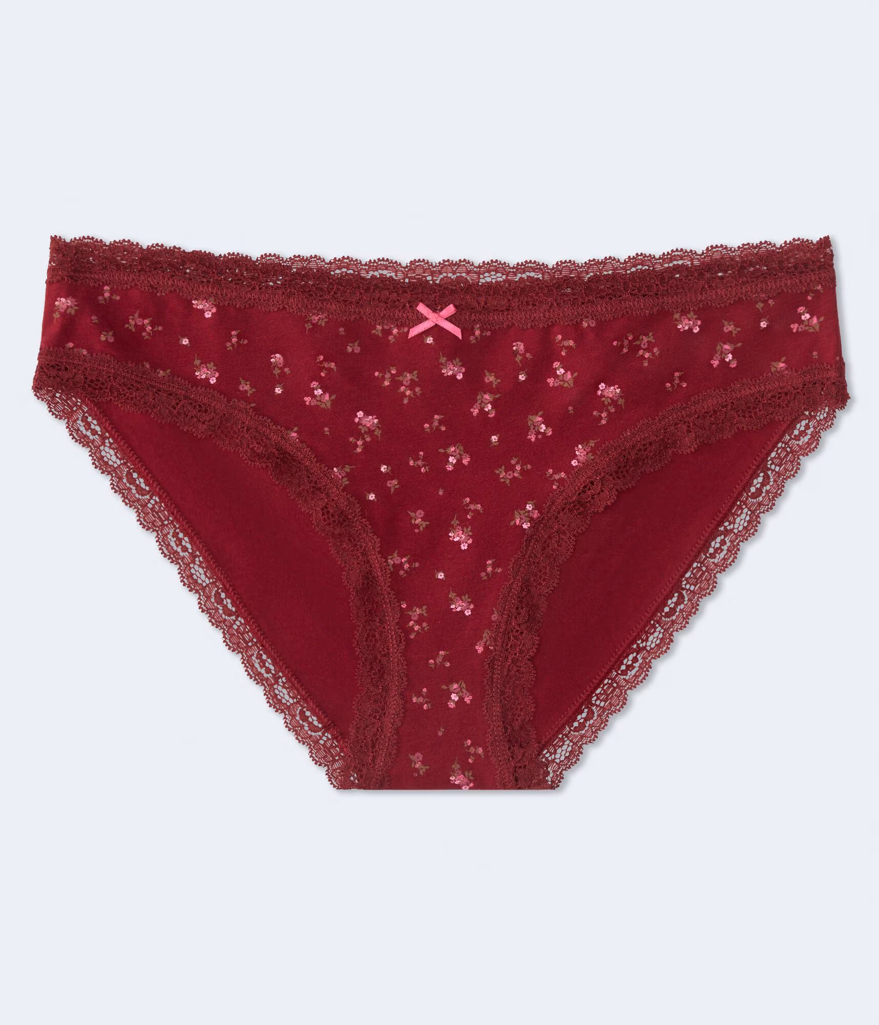 Floral Lace-Trim Hipster classic auburn