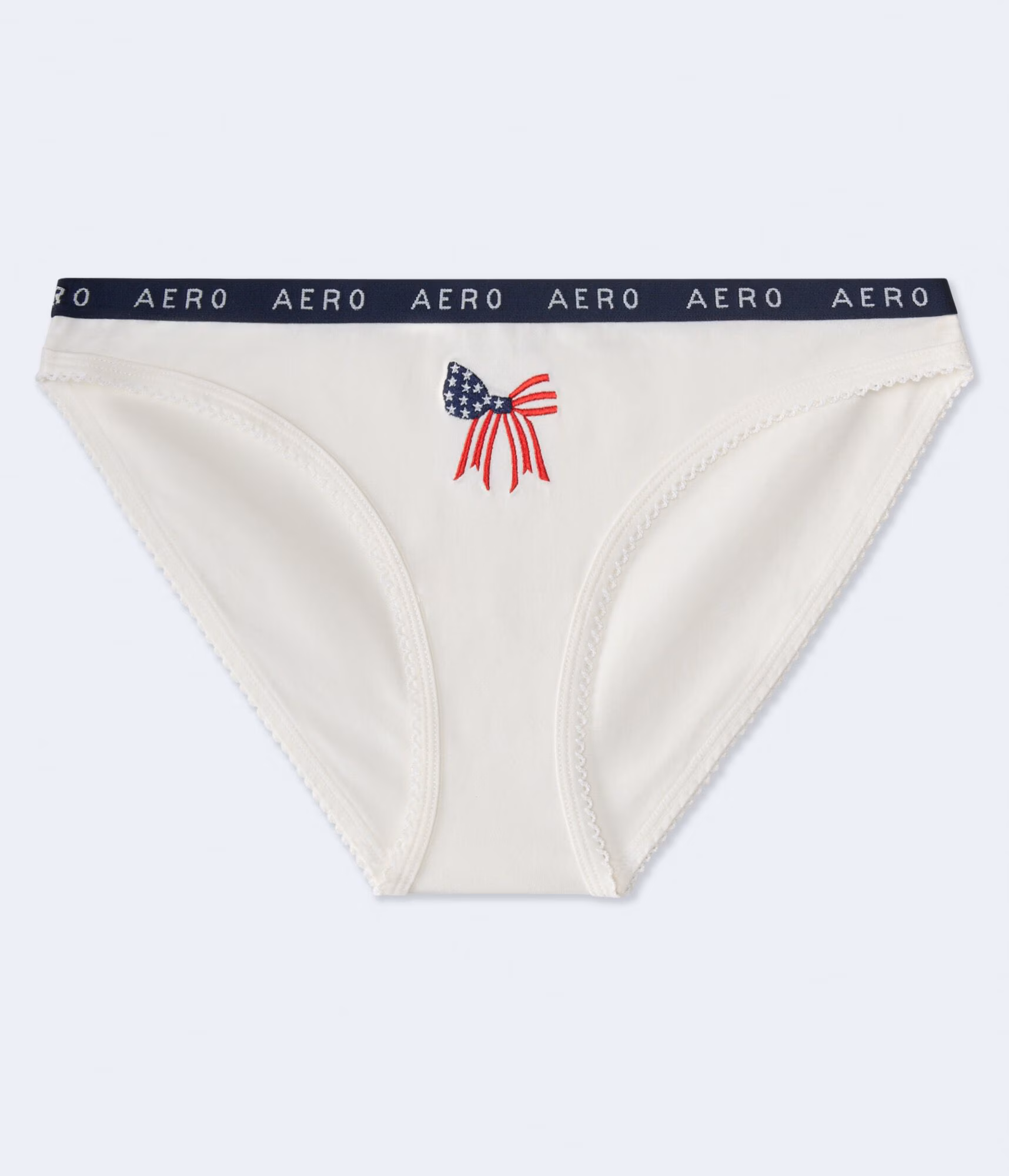 American Flag Bow Logo Bikini cream