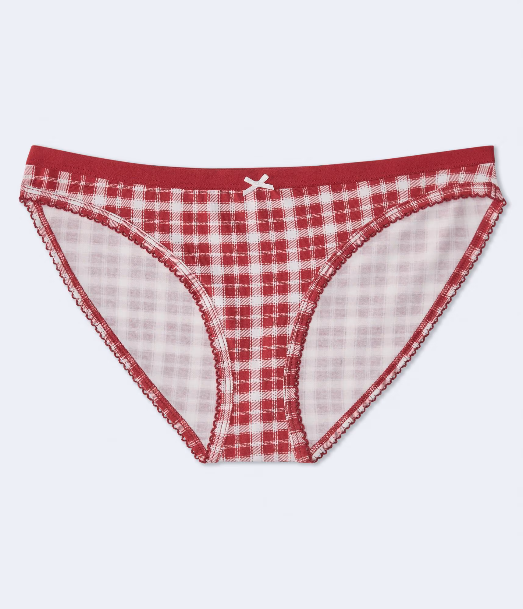 Plaid Bikini pointsettia