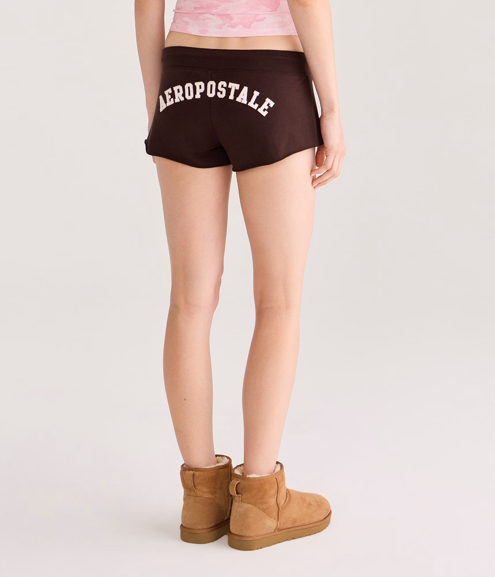 Aeropostale NY Heritage Low-Rise Fleece Shorts brown 1 Aeropostale NY Heritage Low-Rise Fleece Shorts brown