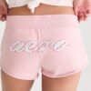 Aero Rhinestone Heritage Low-Rise Fleece Shorts pink magnolia 10 Aero Rhinestone Heritage Low-Rise Fleece Shorts pink magnolia