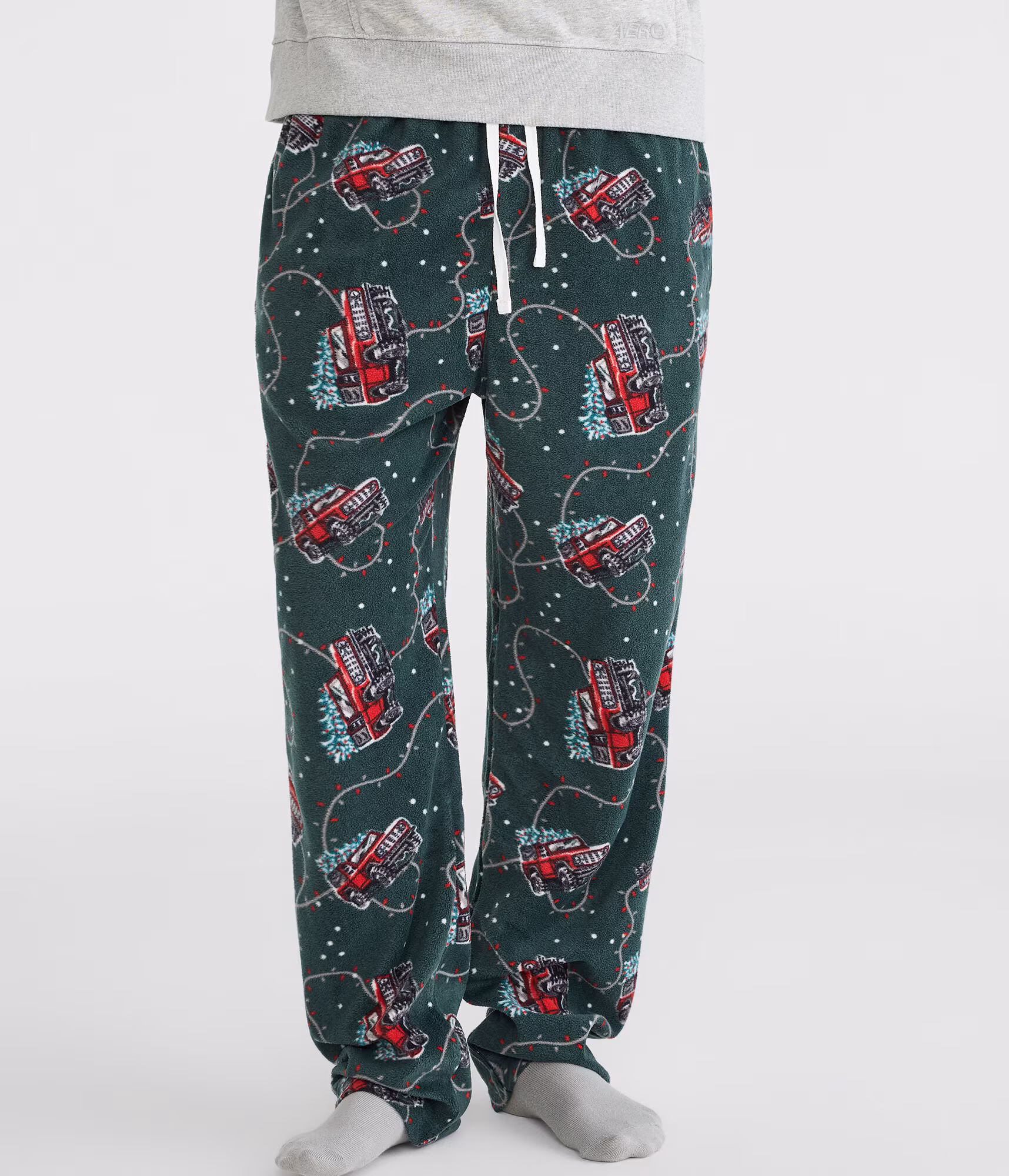 Ford Bronco Christmas Polyfleece Sleep Pants green