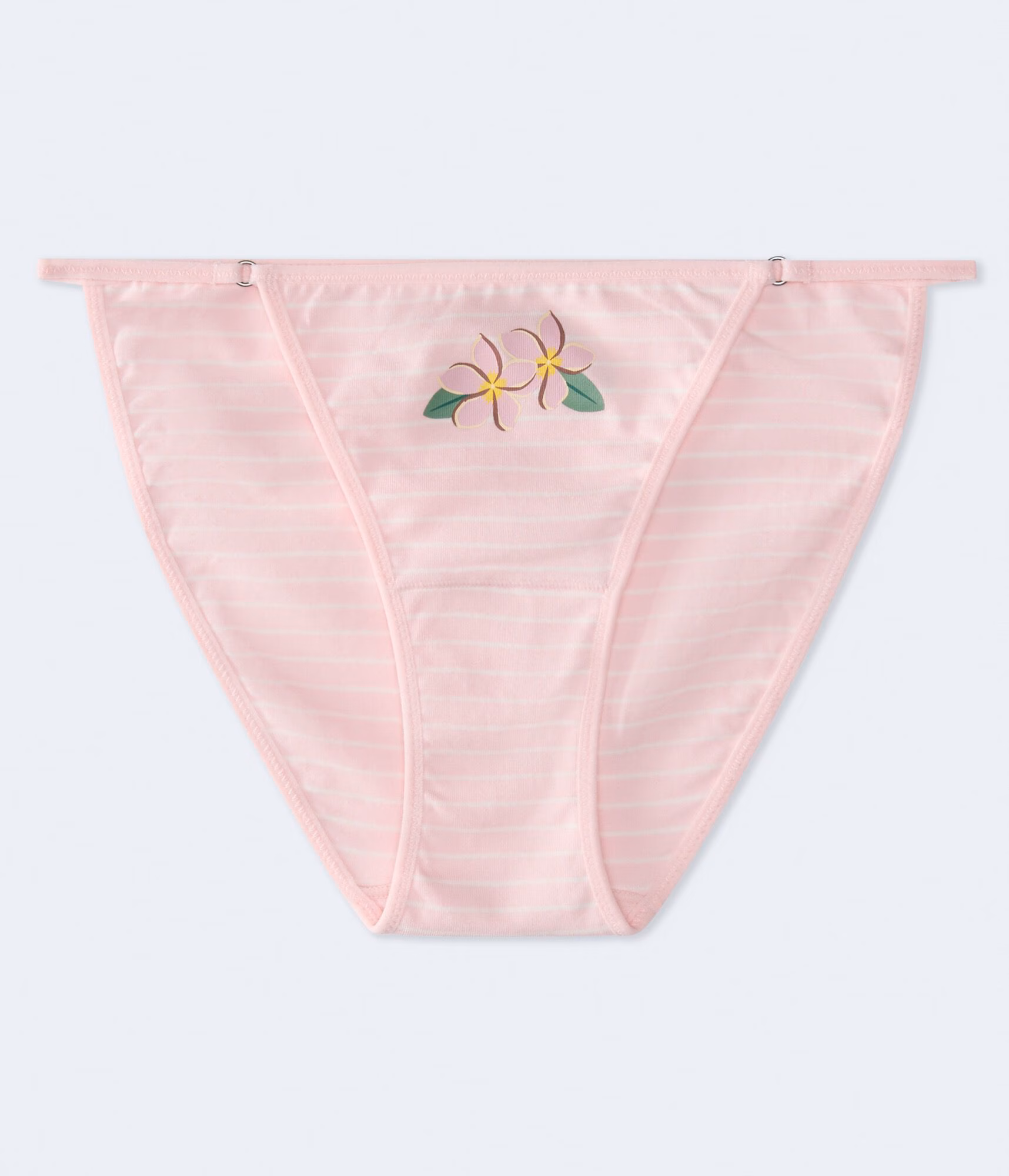 Floral Stripe String Cheeky peach whip