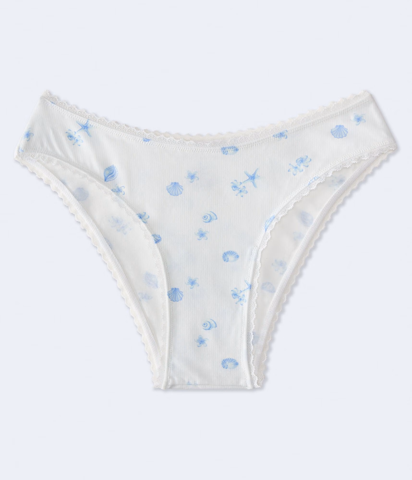 Seashell Lace-Trim Cheeky cream