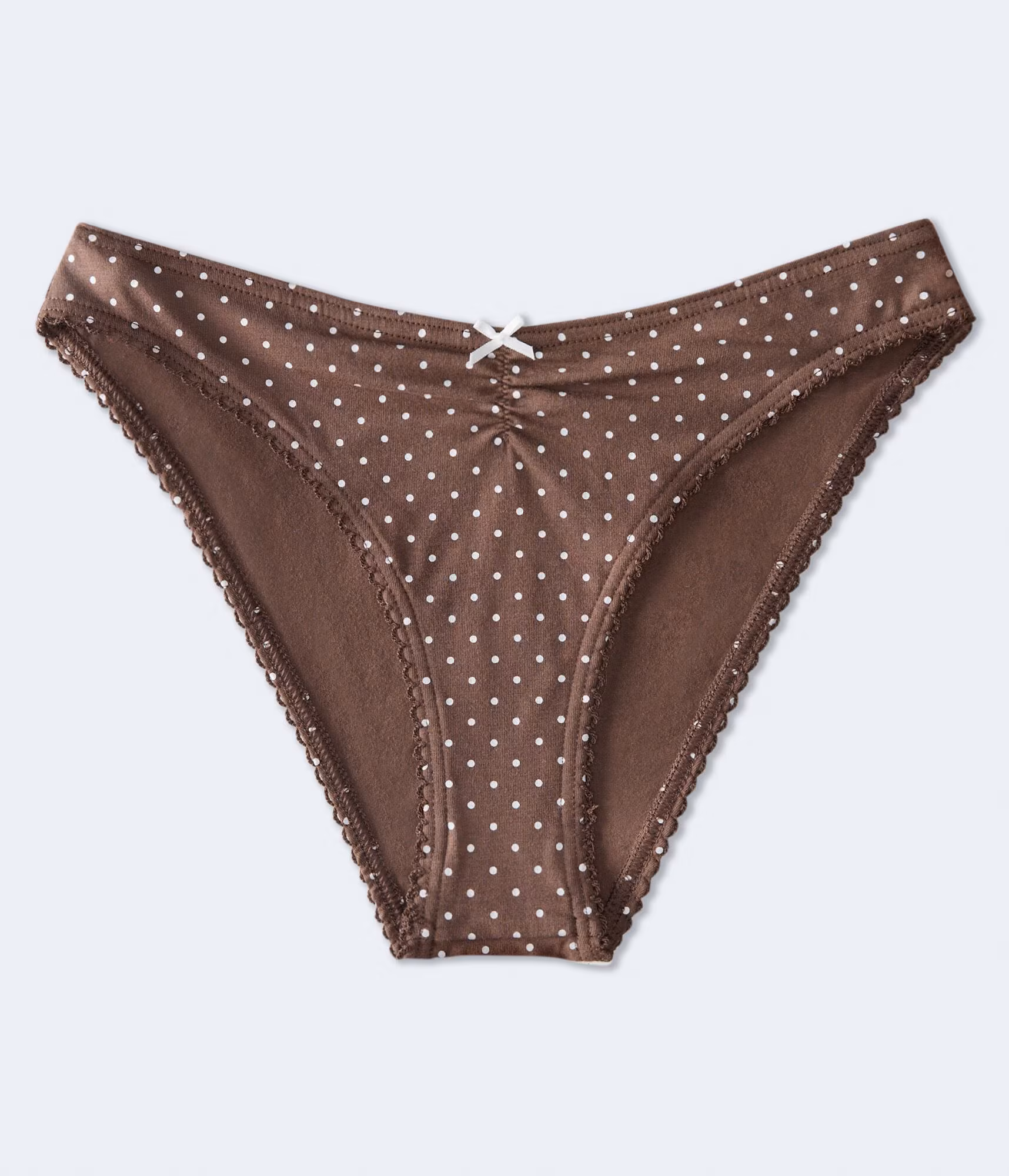 Polka Dot Cinched Cheeky friar brown