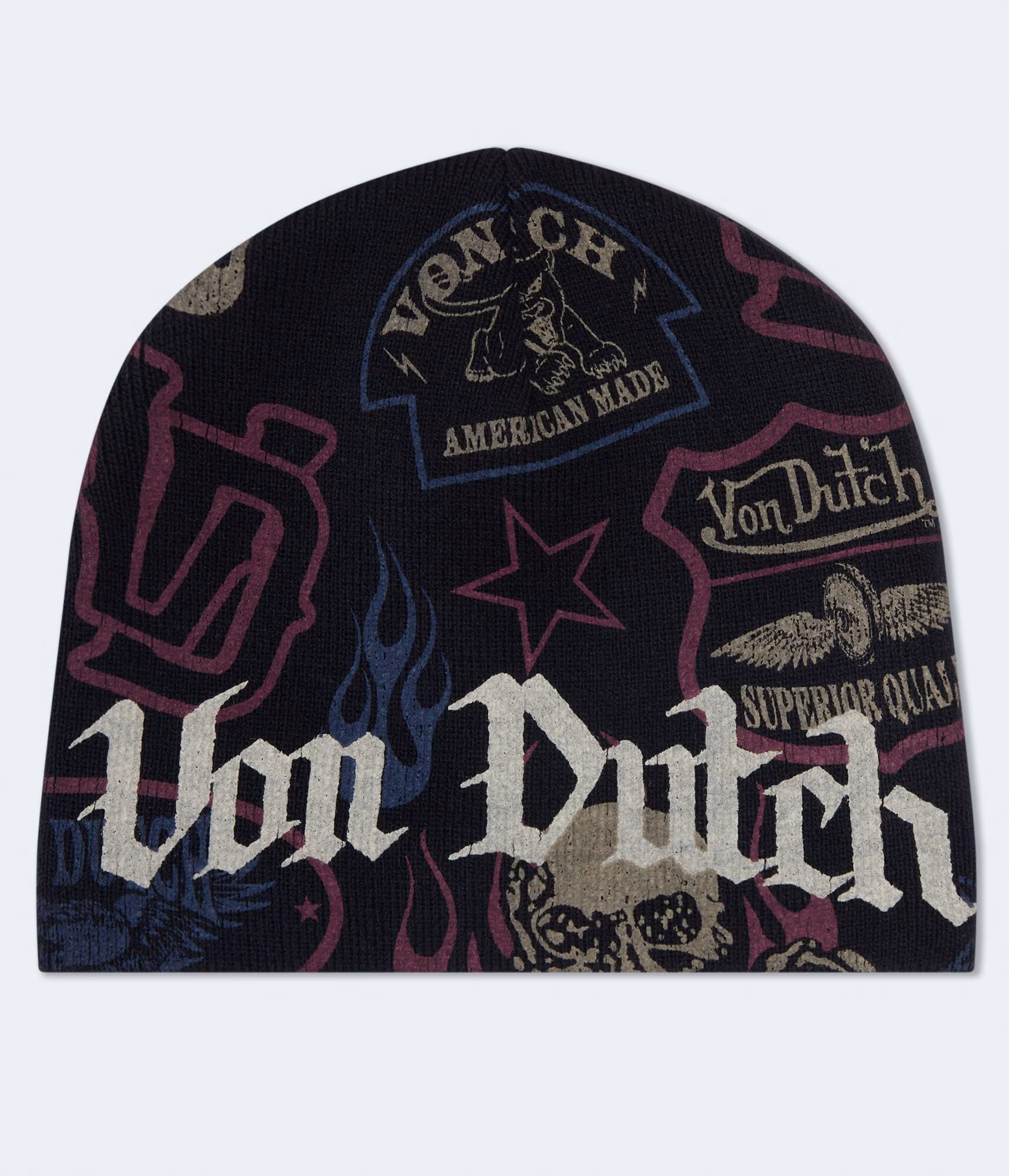 Von Dutch Graphic Beanie navy