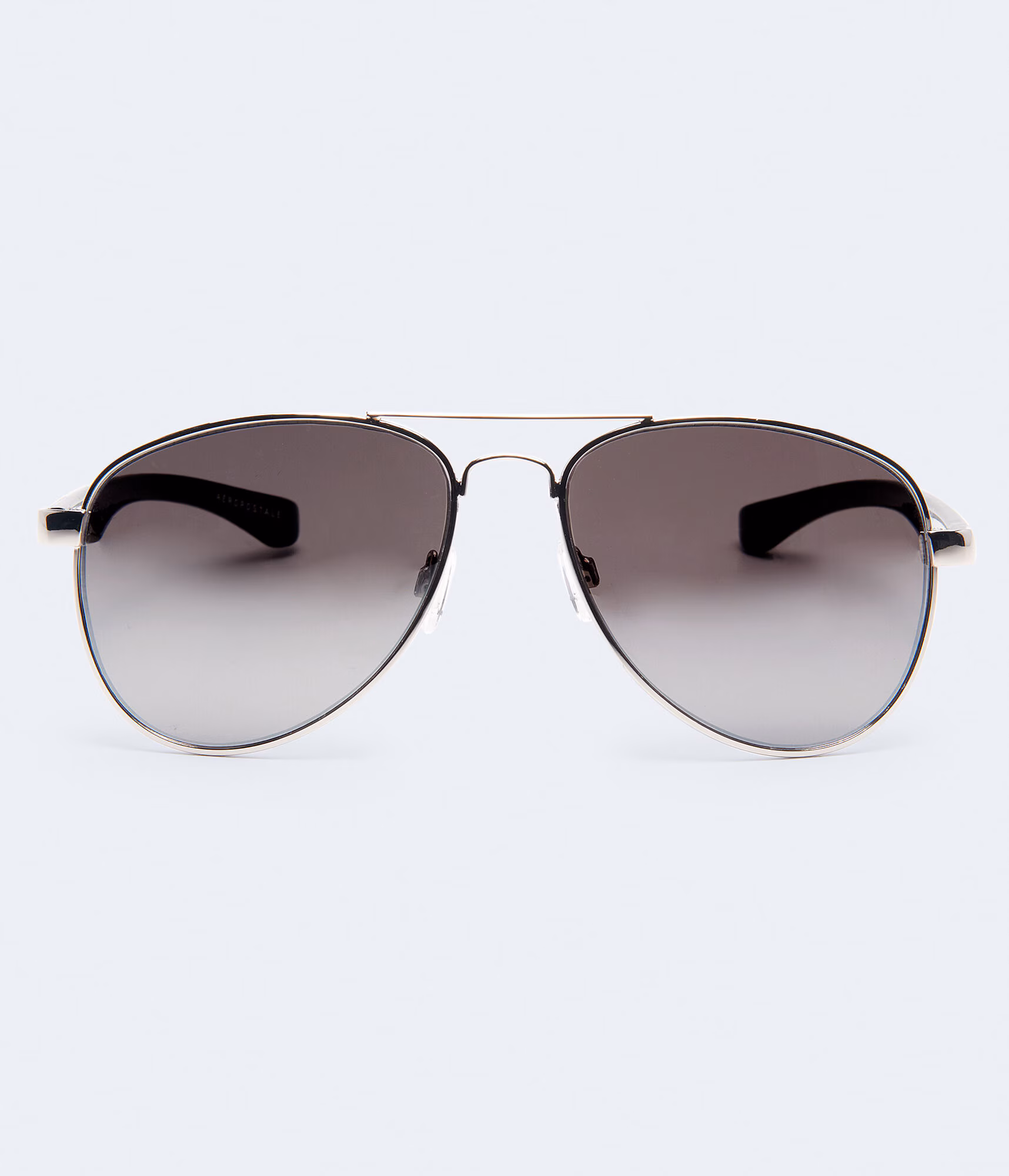 Mirrored Metallic Aviator Sunglasses silver