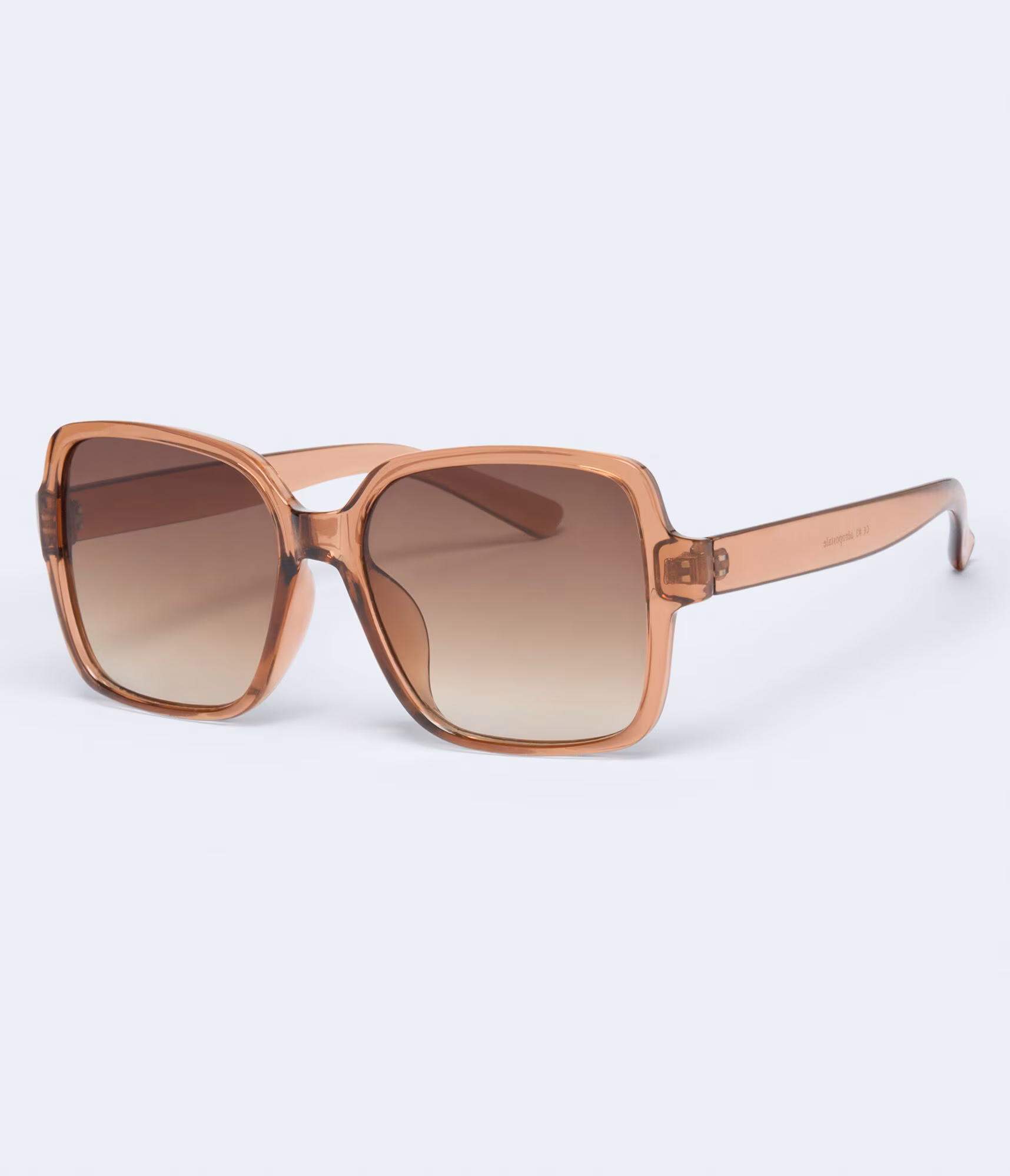 Translucent Square Sunglasses rose gold