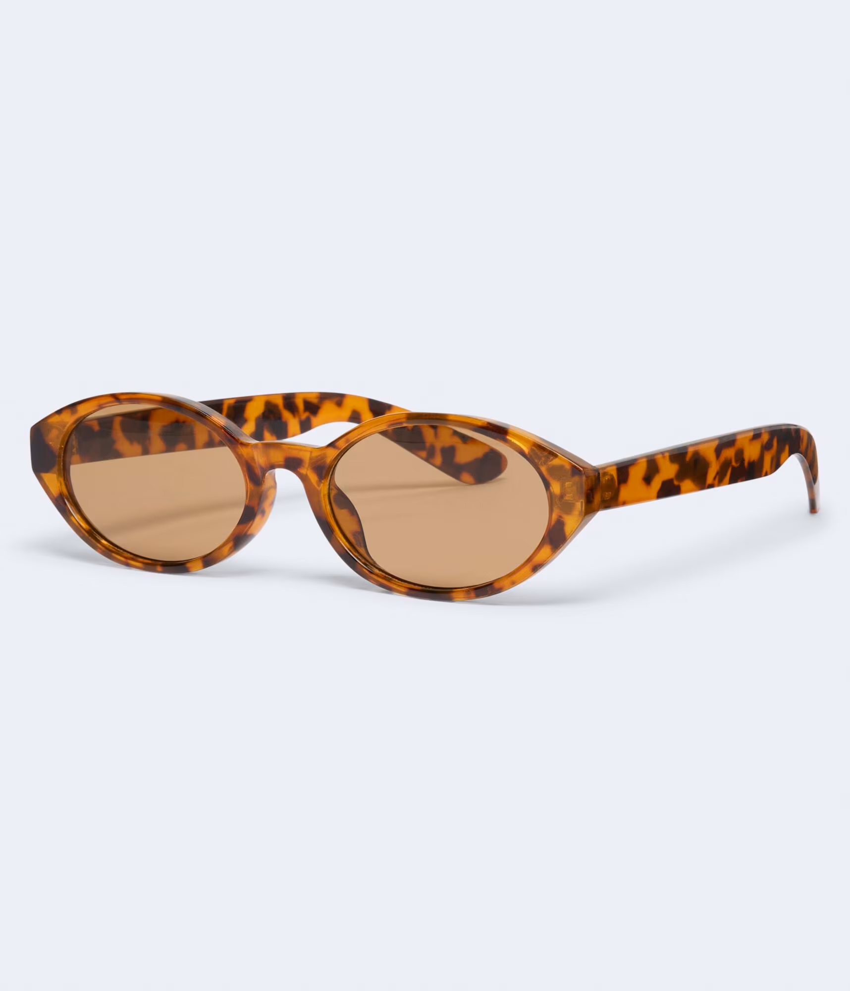 Tortoiseshell Oval Sunglasses brown