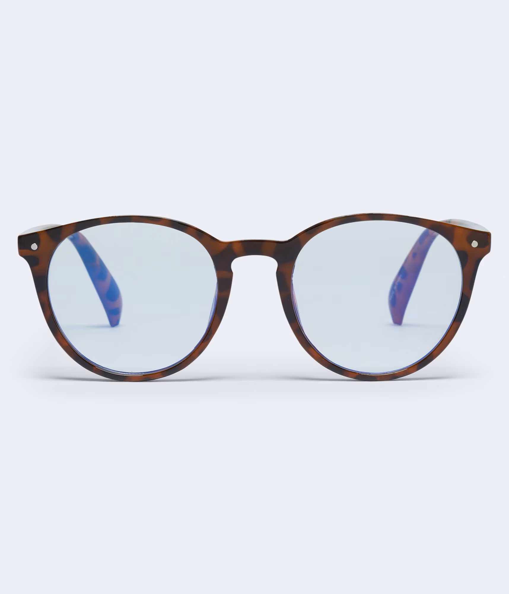 Tortoiseshell Round Blue Light Glasses tort