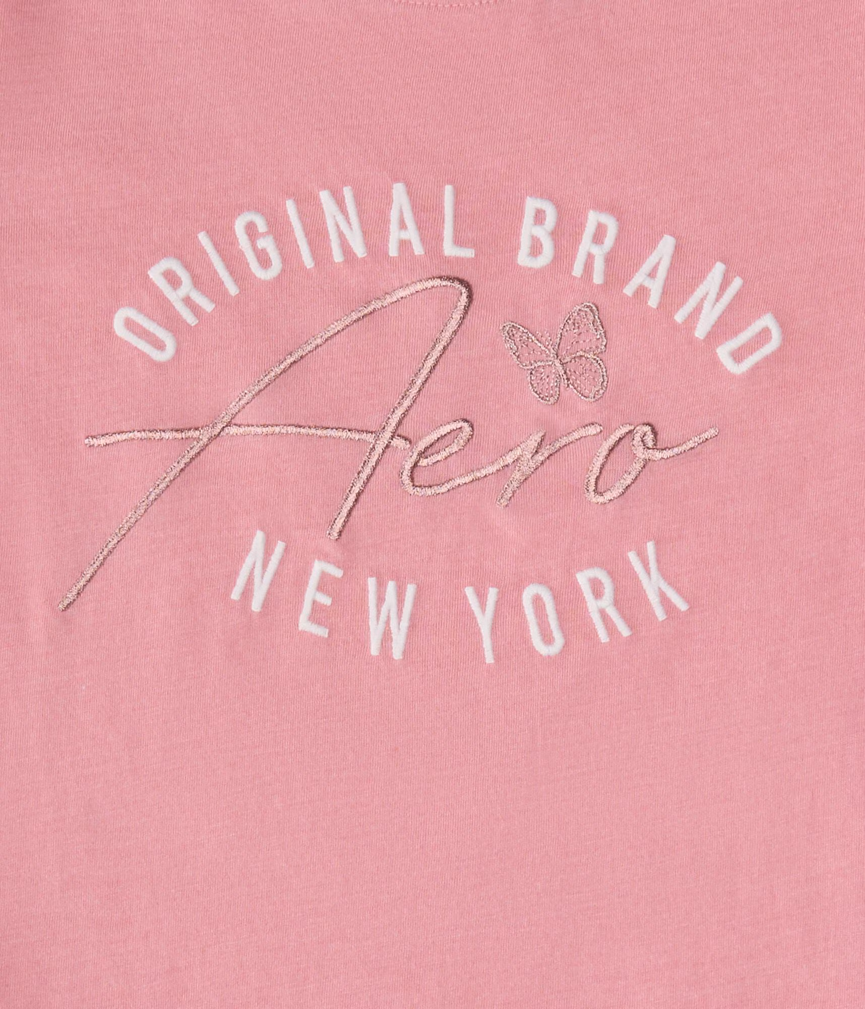 Aero Original Brand Butterfly Graphic Tee luscious pink