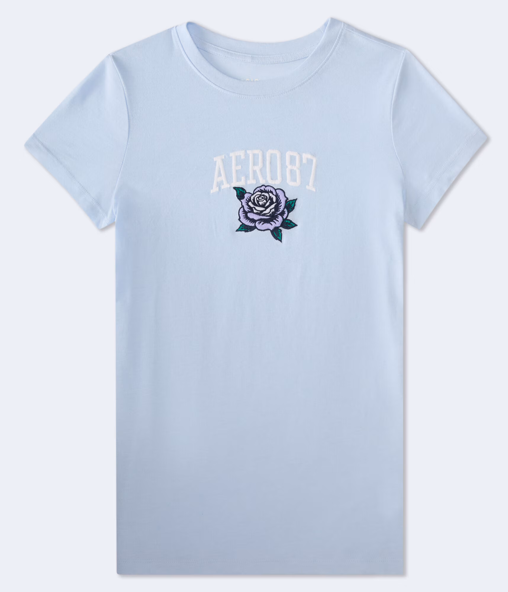 Aero87 Rose Graphic Tee blue haze