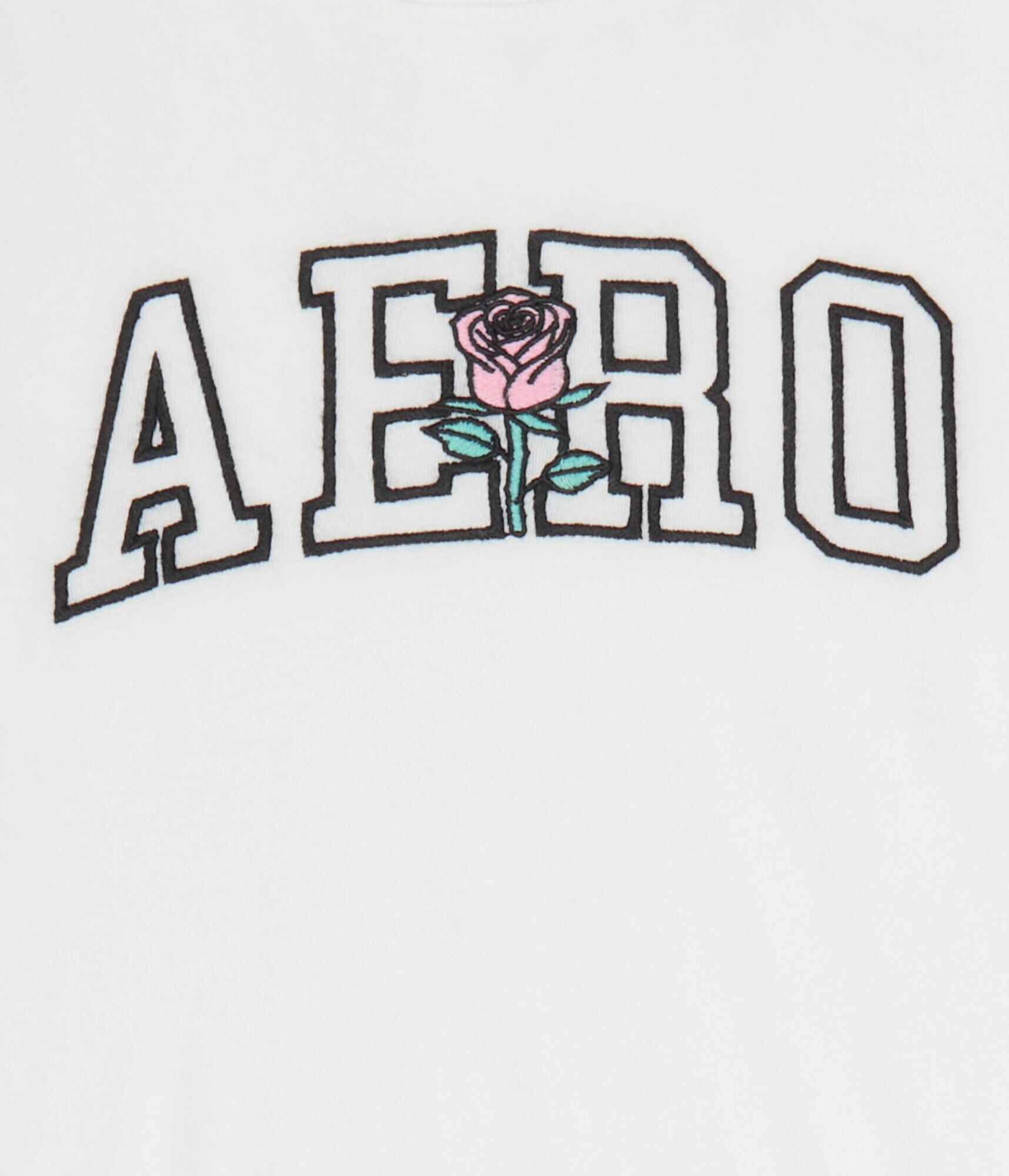 Aero Rose Logo Graphic Tee cream