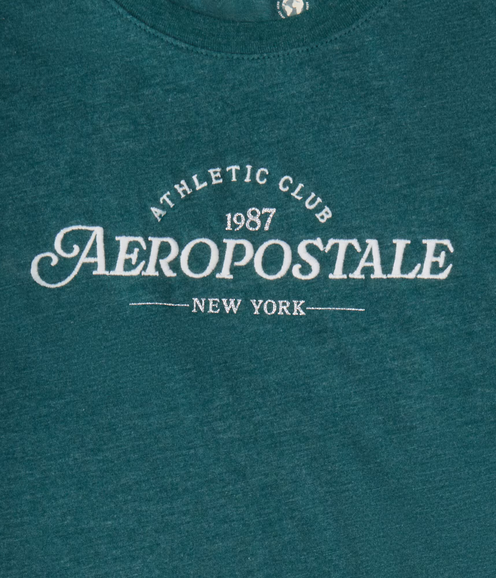 Aeropostale Athletic Club Glitter Graphic Tee aspen aura