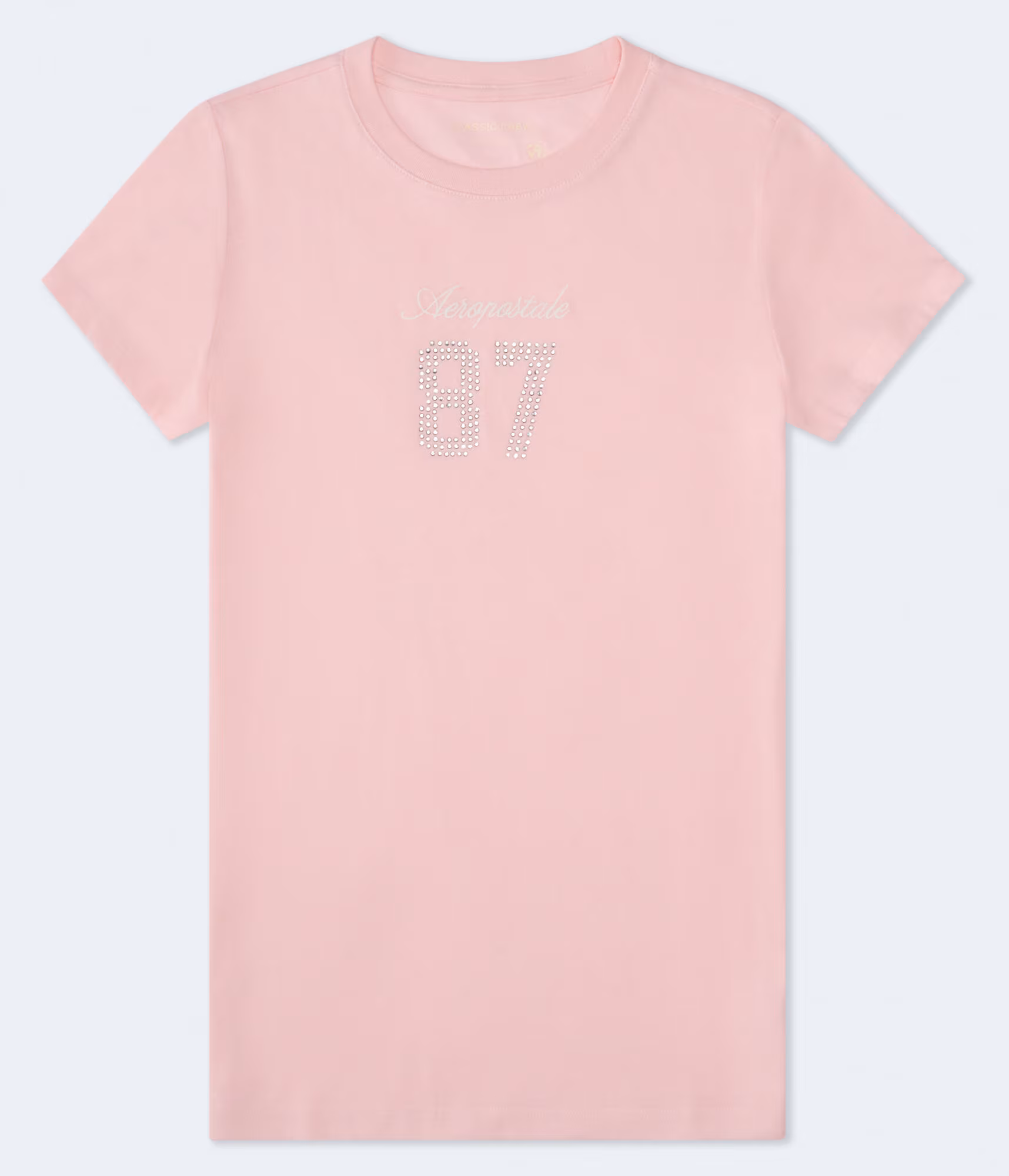Aeropostale 87 Rhinestone Graphic Tee pink dream