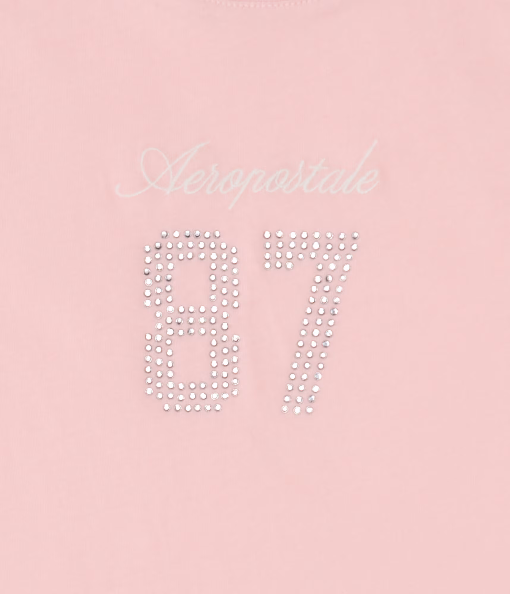 Aeropostale 87 Rhinestone Graphic Tee pink dream
