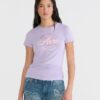Aero Los Angeles Appliqué Graphic Tee lilac holiday