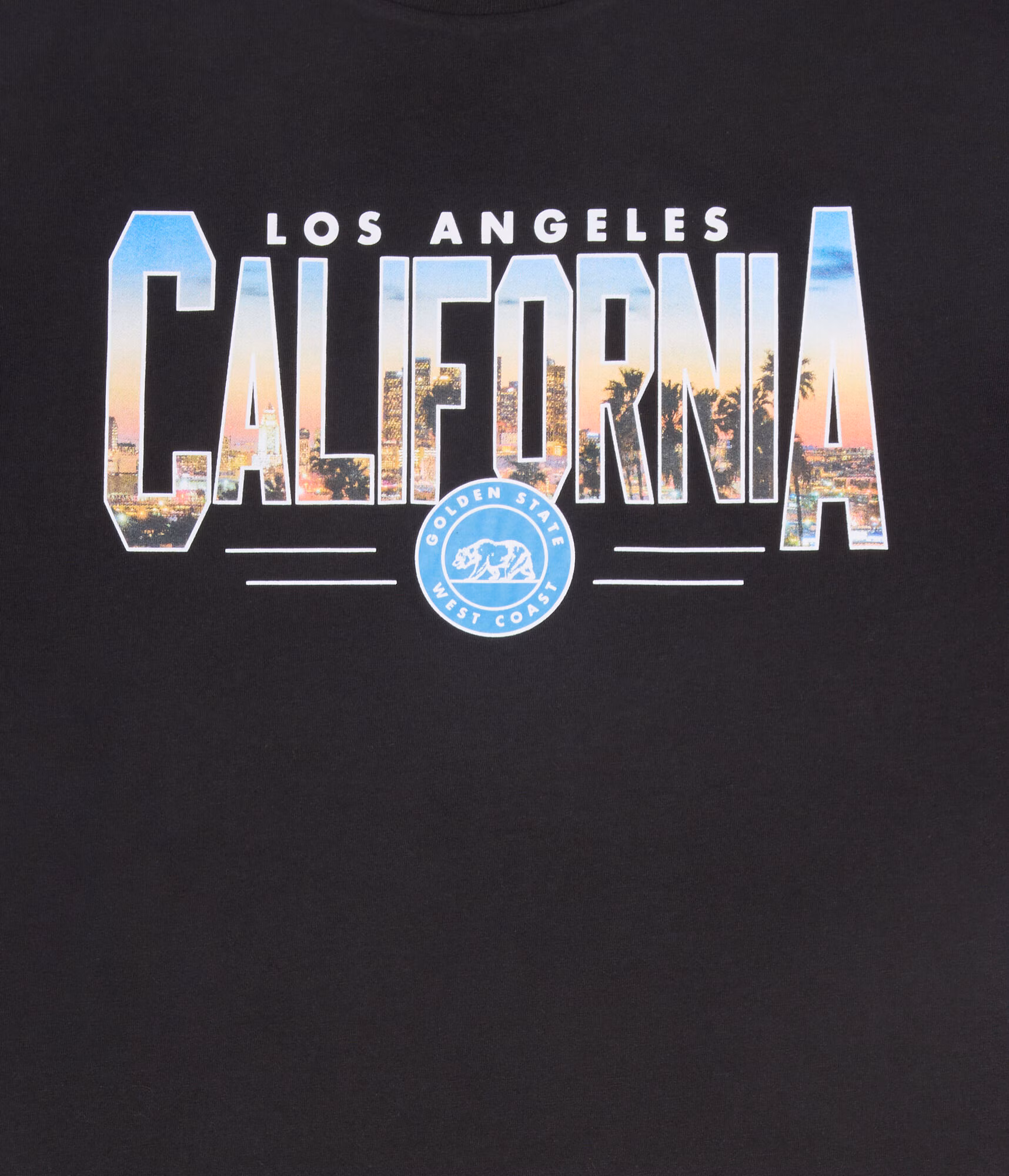 Los Angeles California Graphic Tee black fox