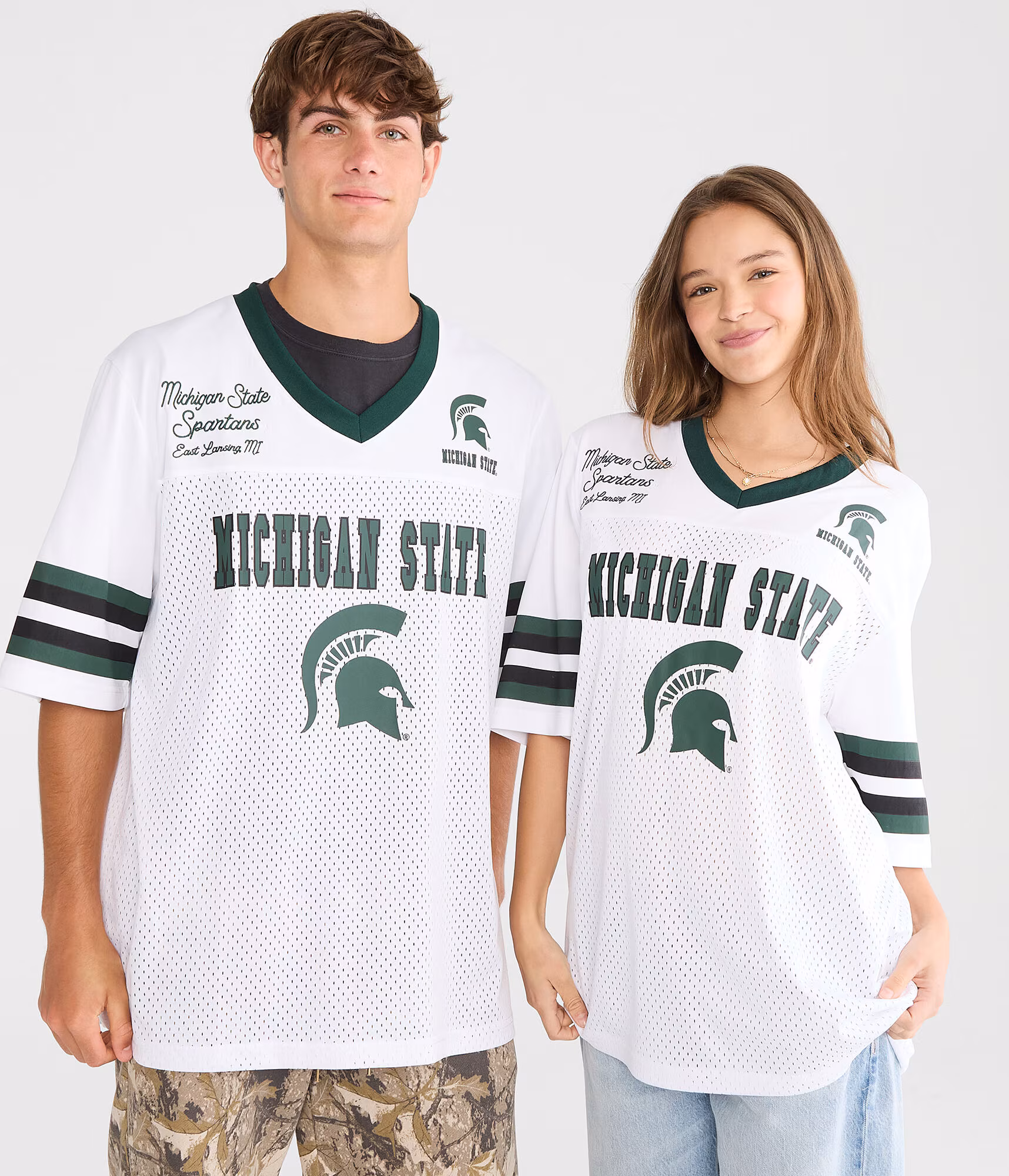 Michigan State Spartans Mesh Top white
